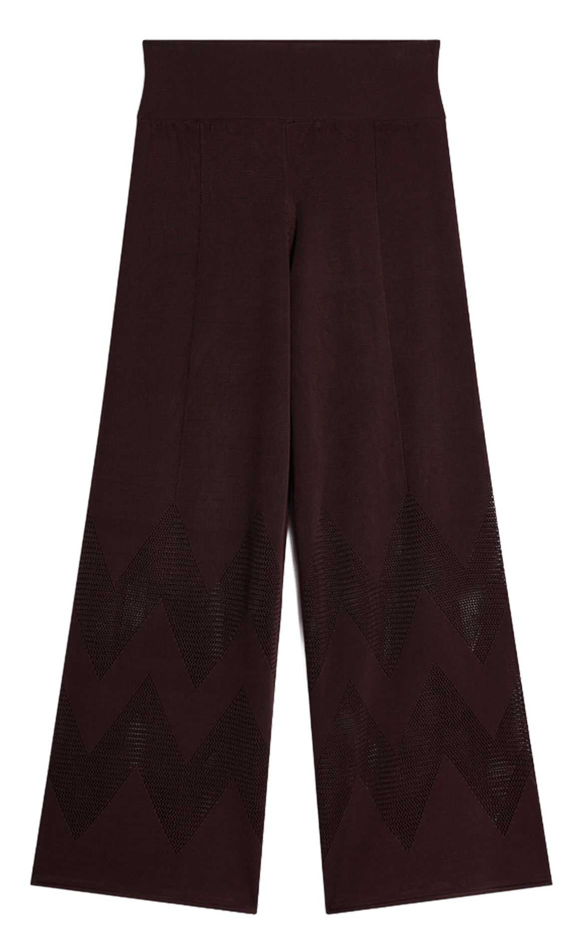 Pantalon large en maille ajourée VANESSA BRUNO Marron