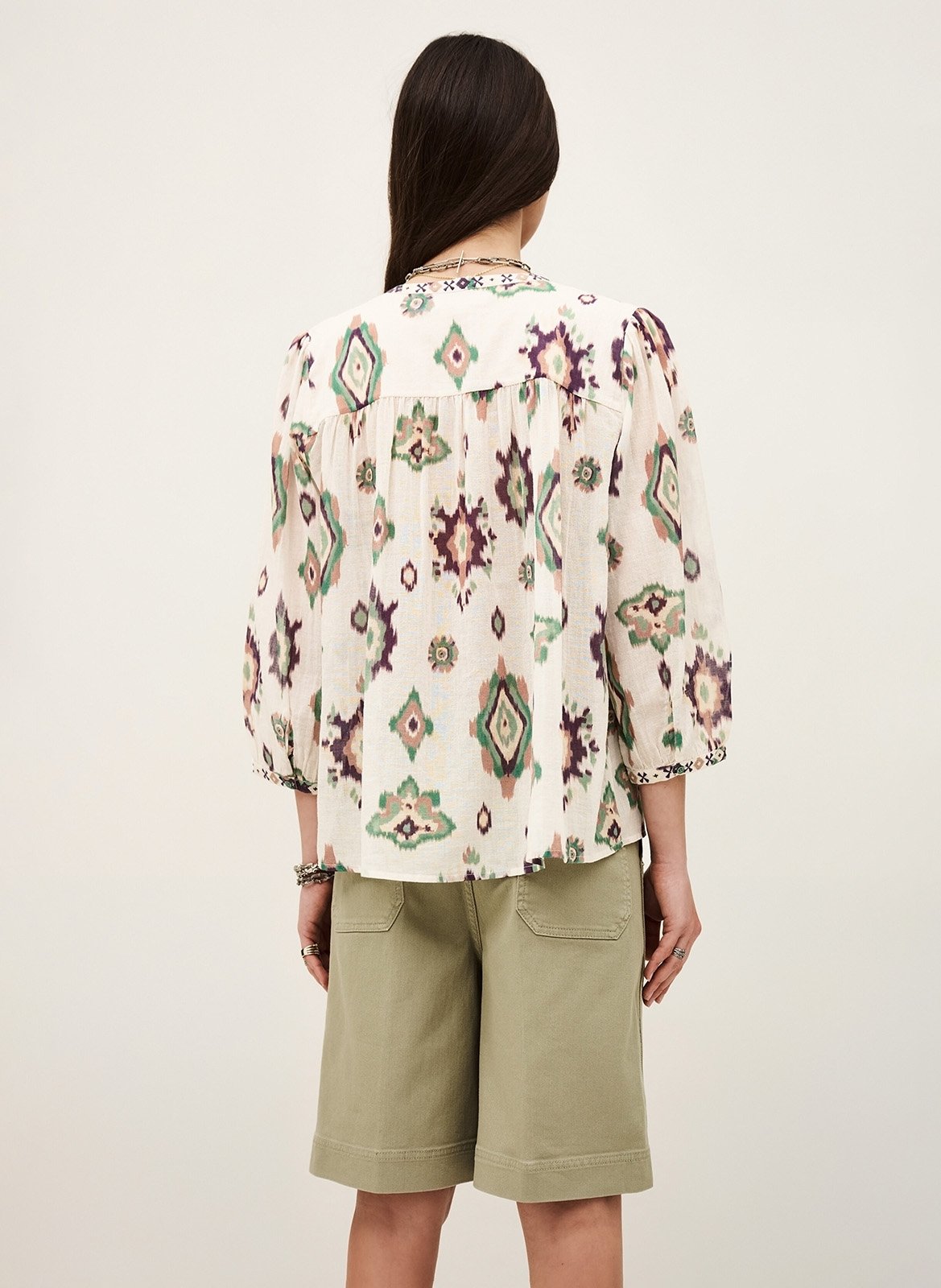 Blouse met klassieke kraag BA&SH Beige