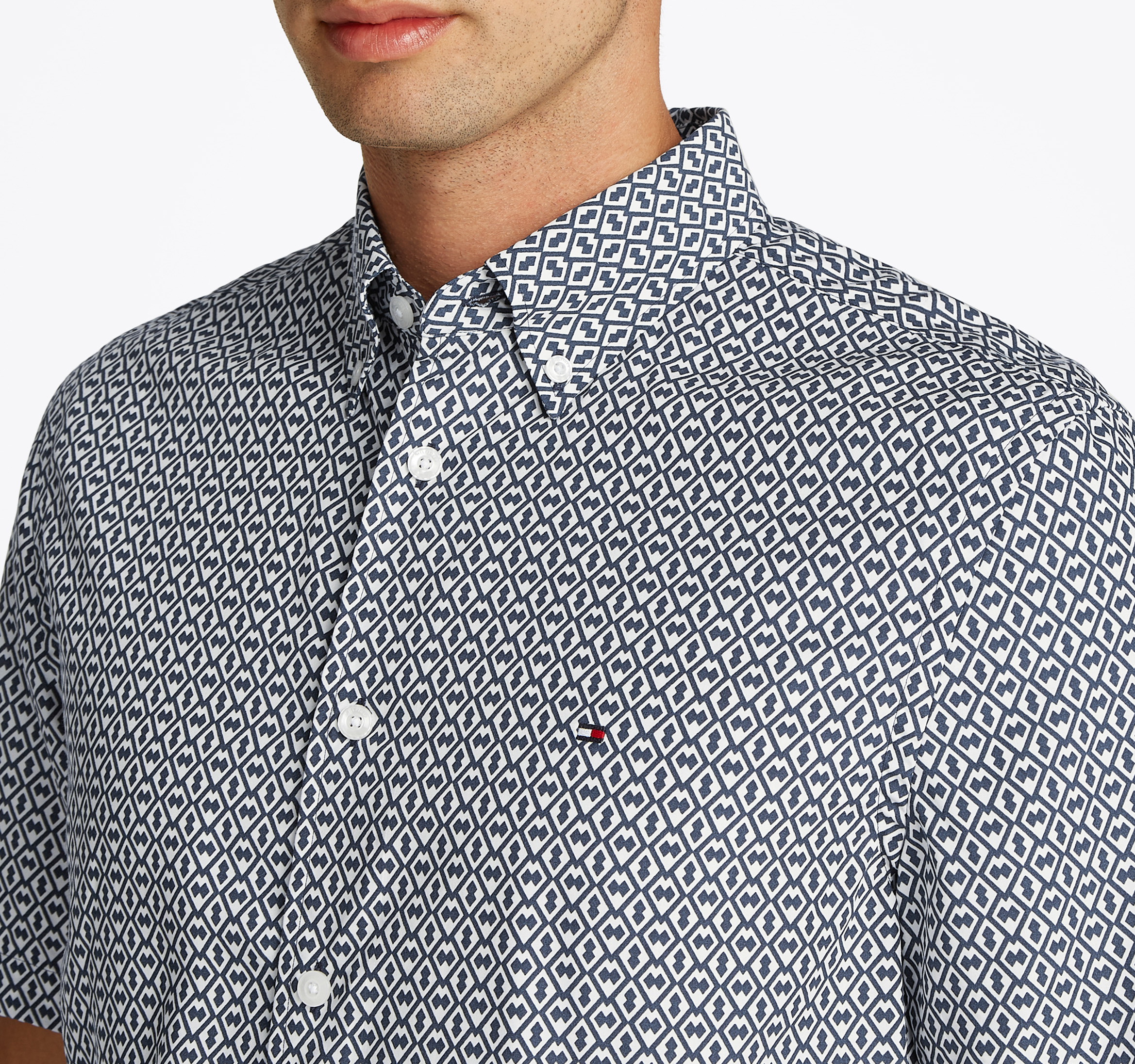 Blouse met klassieke kraag TOMMY HILFIGER Blauw