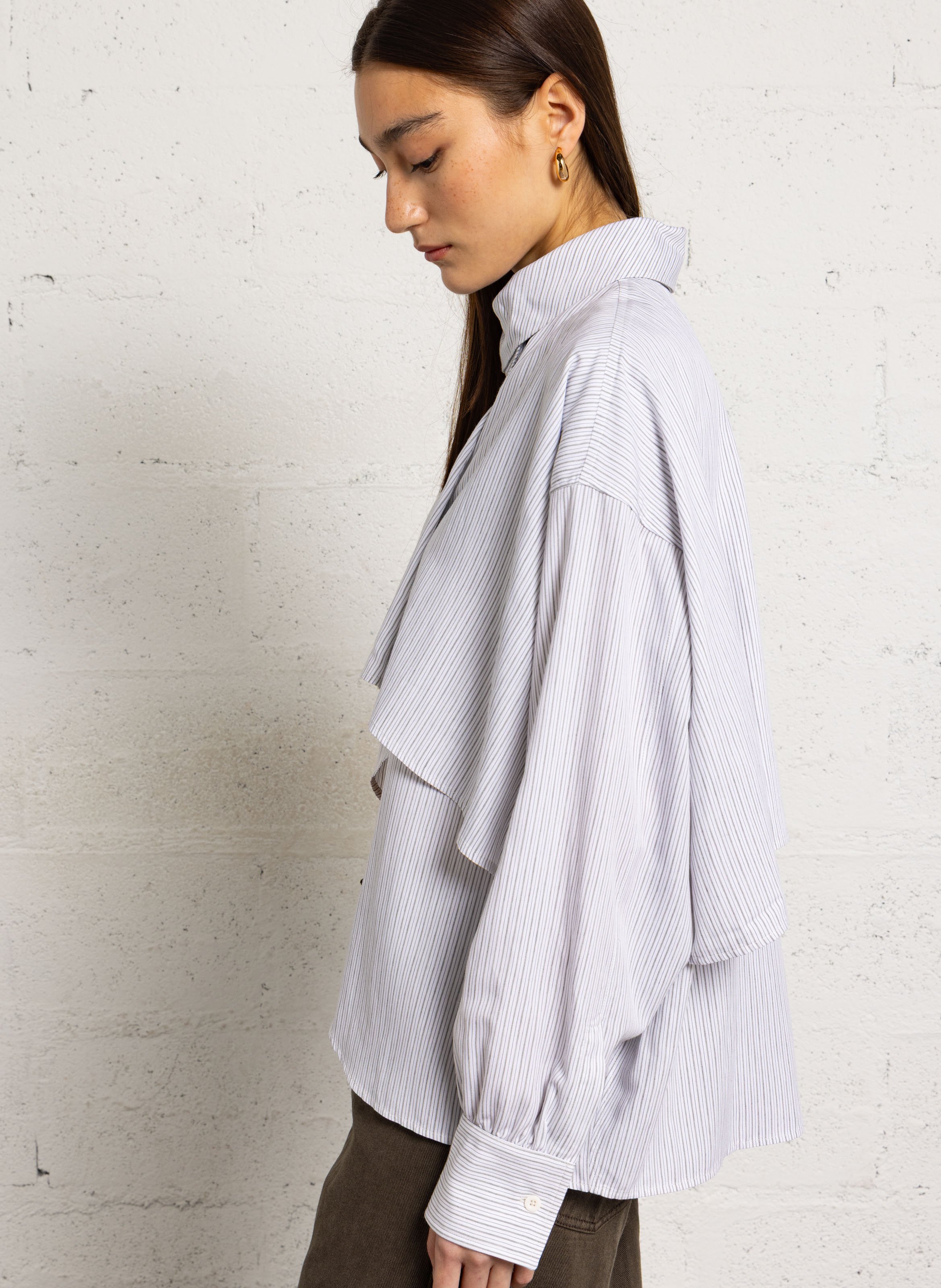 Chemise ample en coton rayé MARGAUX LONNBERG Multicolore
