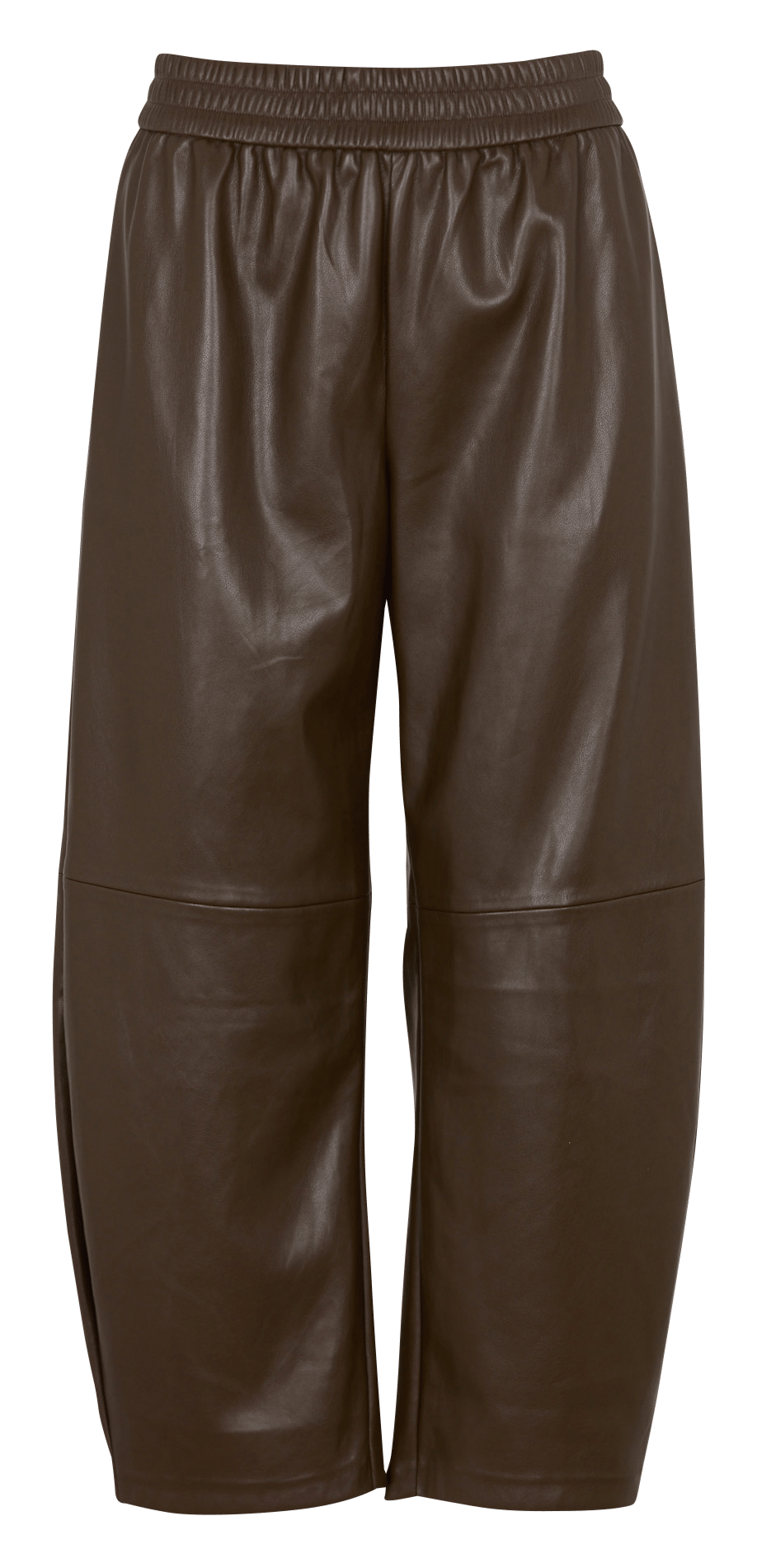 Leather-effect straight-leg pants | Khaki SUNCOO Women