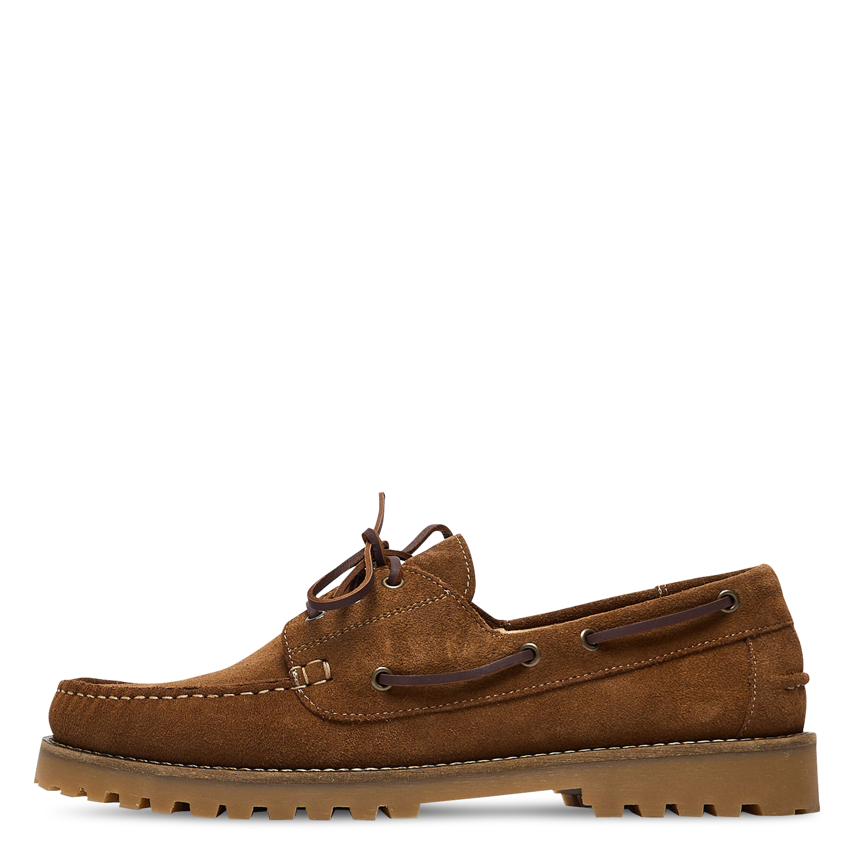 Chaussures bateau en cuir FAGUO Marron