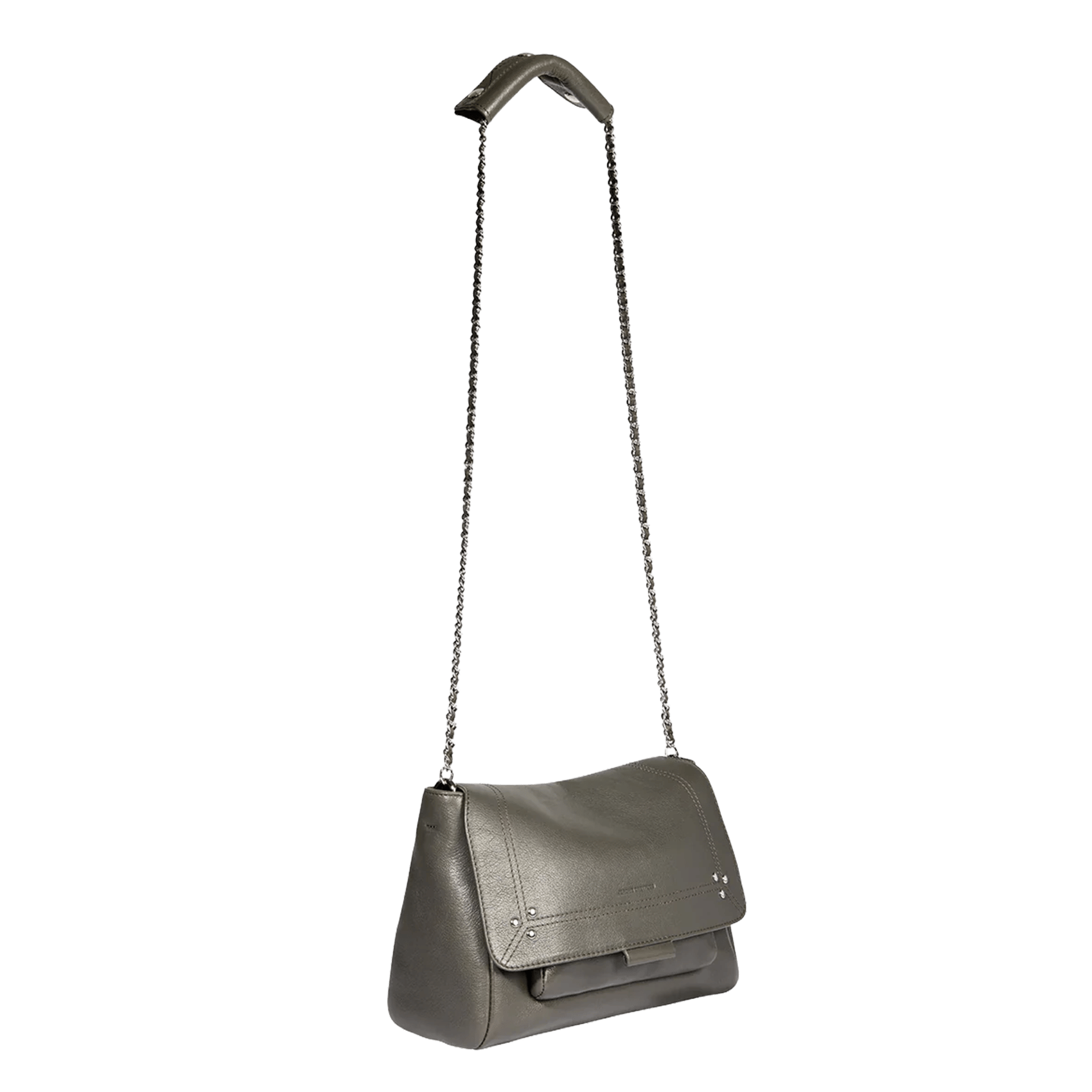 Dori leather shoulder bag JEROME DREYFUSS Grey
