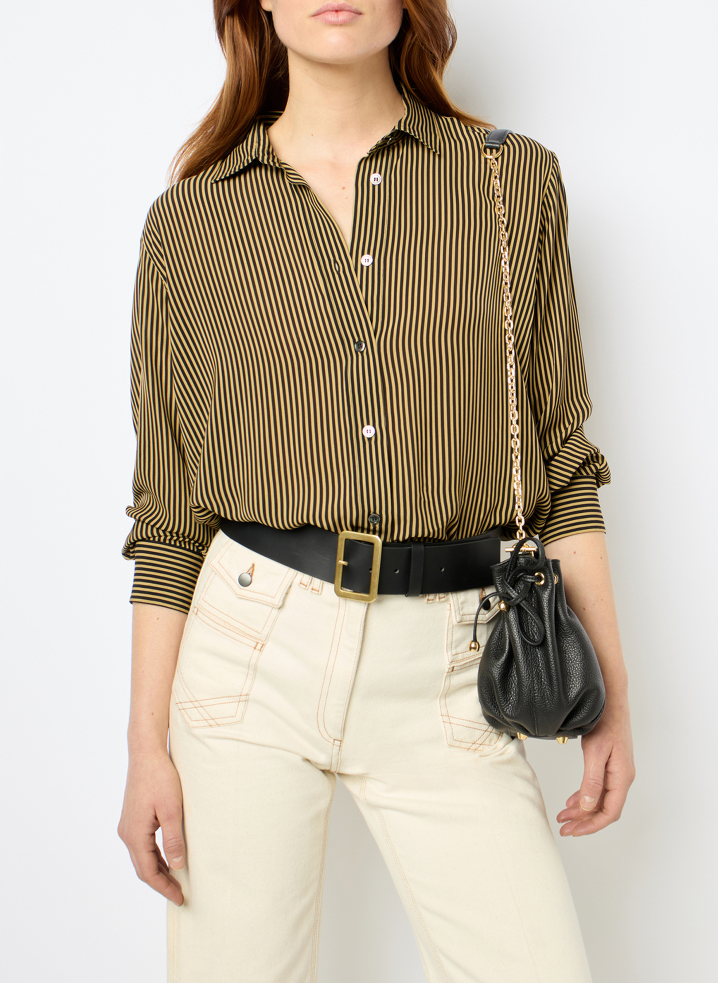 Mini leather shoulder bag GERARD DAREL Black