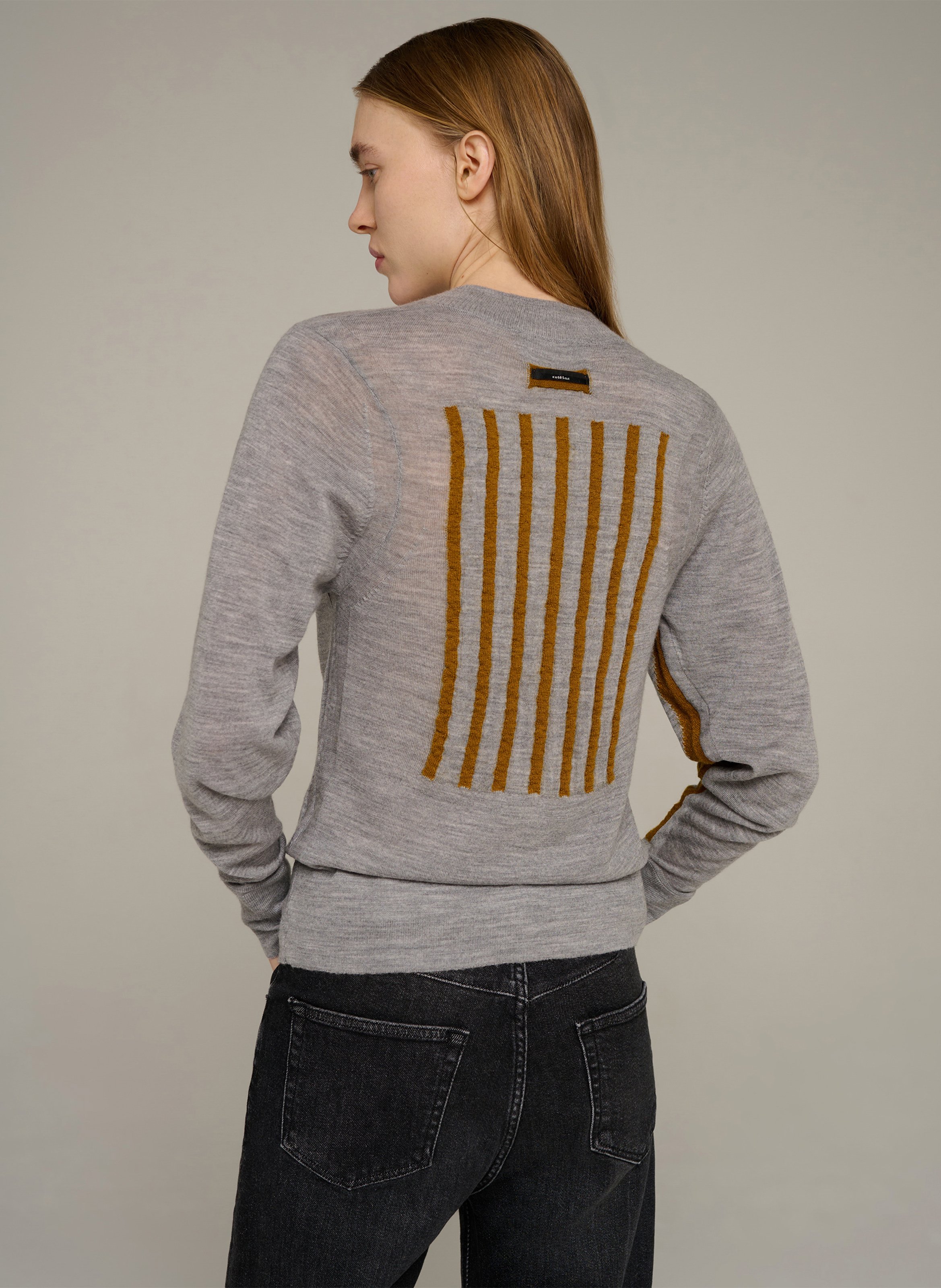 Vest van wolmix met knopen COTELAC Beige