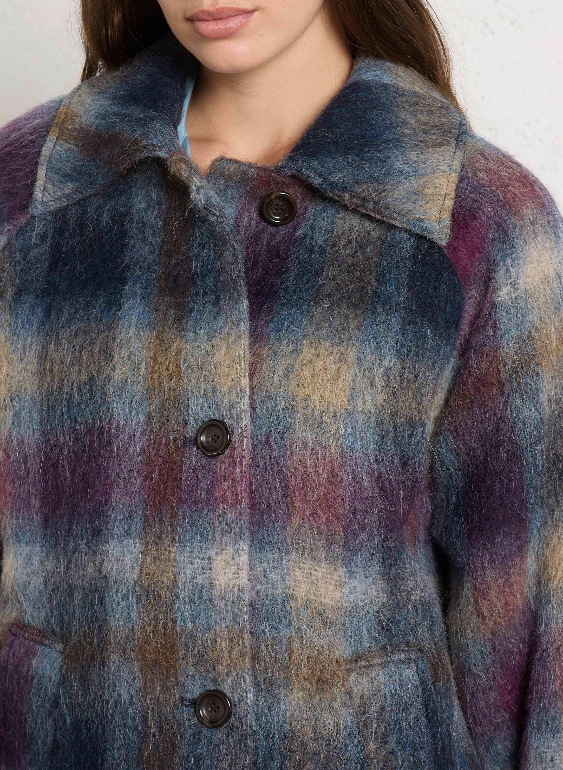 Manteau oversize col classique MOMONI Multicolore
