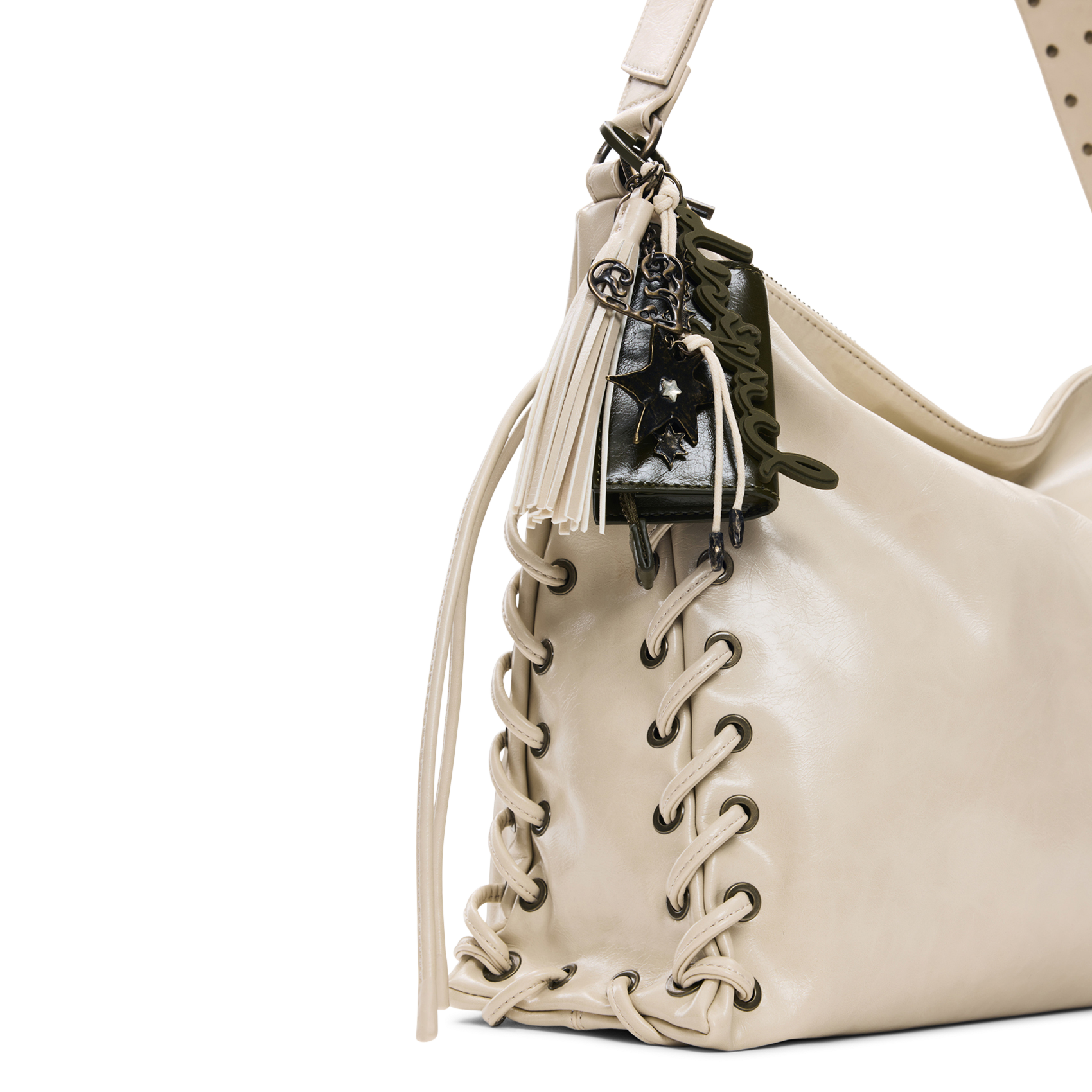 Plain shoulder bag DESIGUAL White