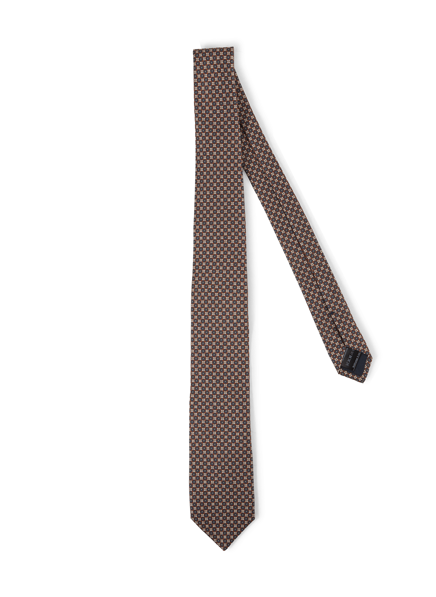 Printed silk tie AU PRINTEMPS PARIS Brown