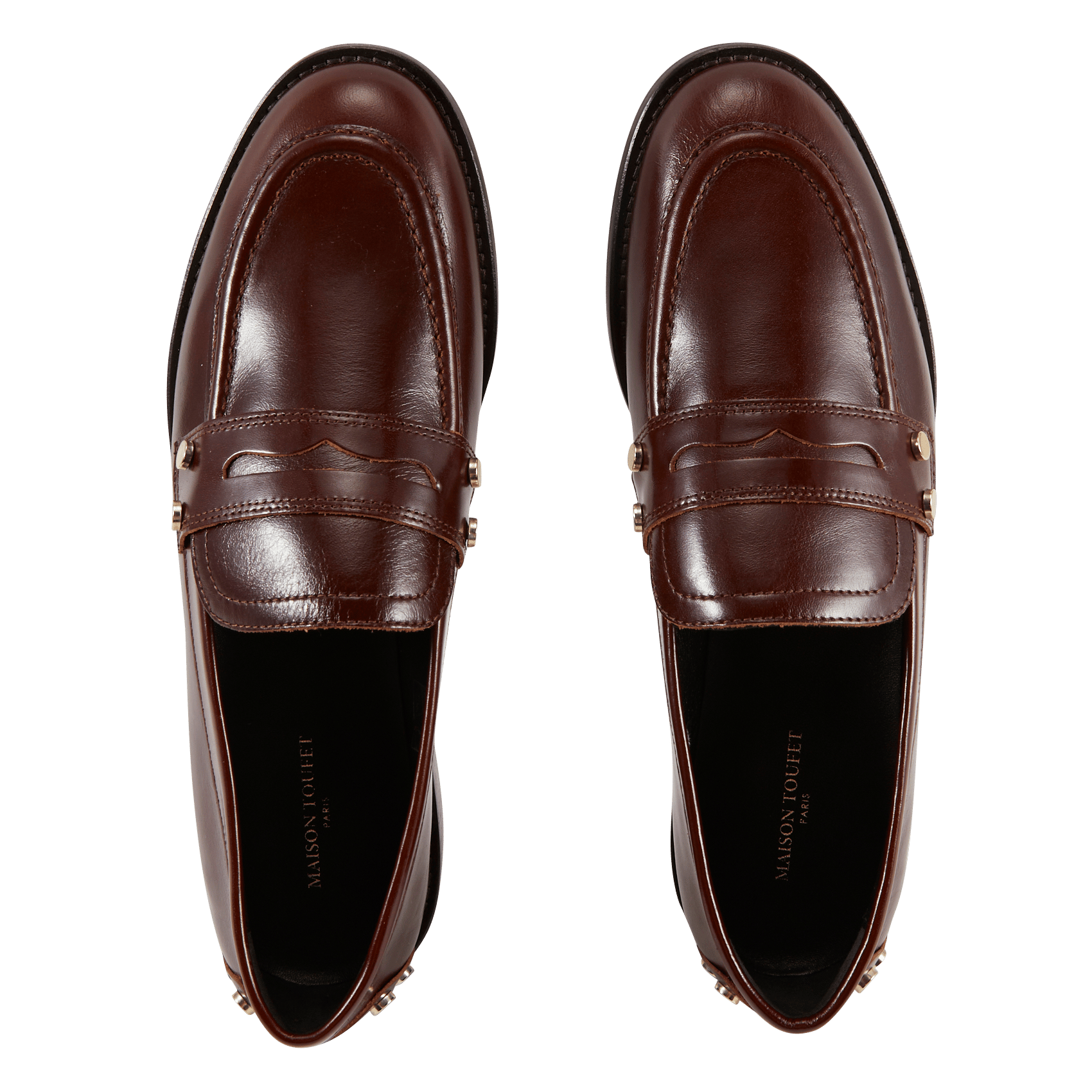 Leren mocassins MAISON TOUFET Bruin