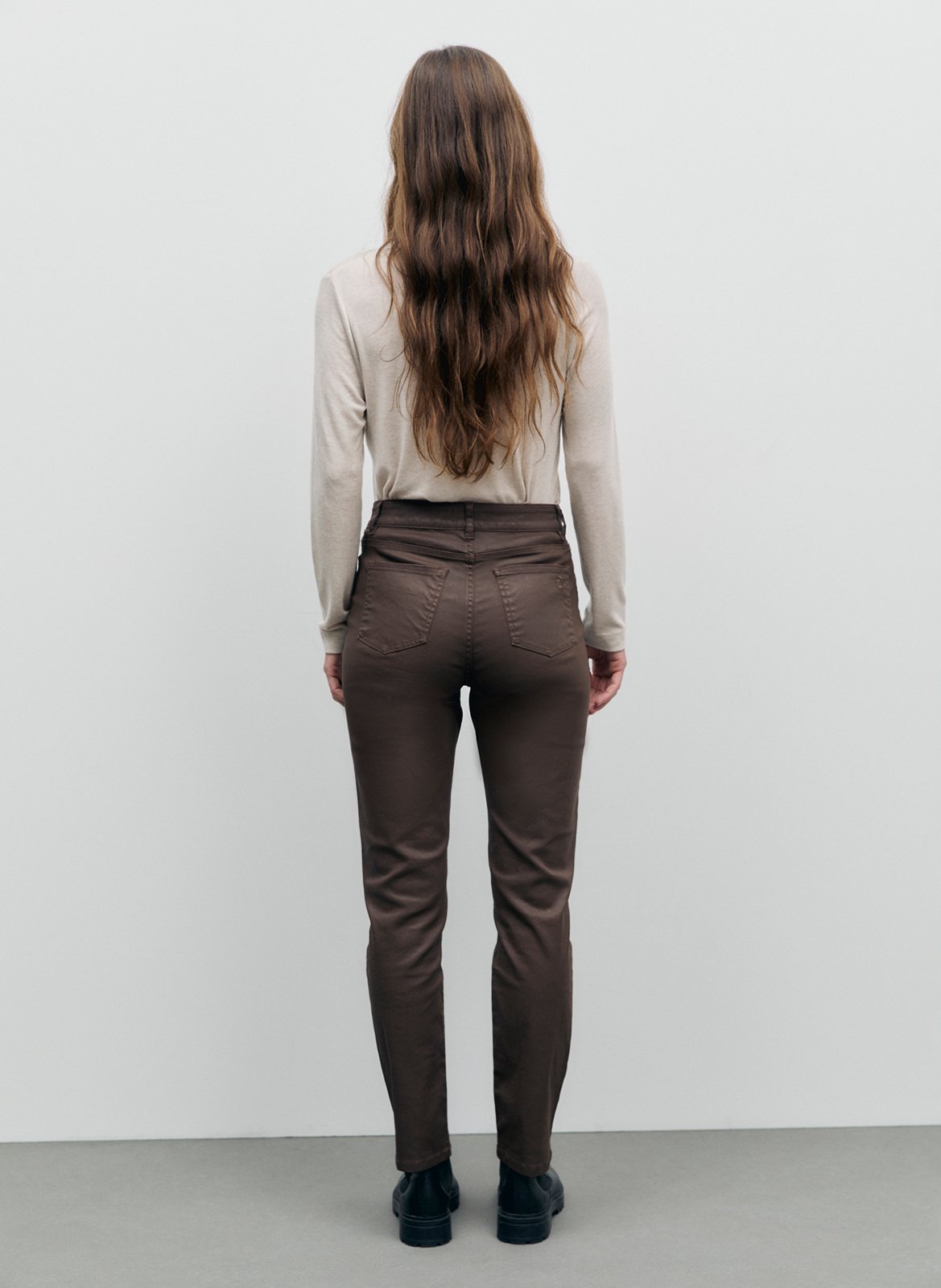 Beschichtete Slimfit-Jeans aus Baumwoll-Mix GERARD DAREL Braun