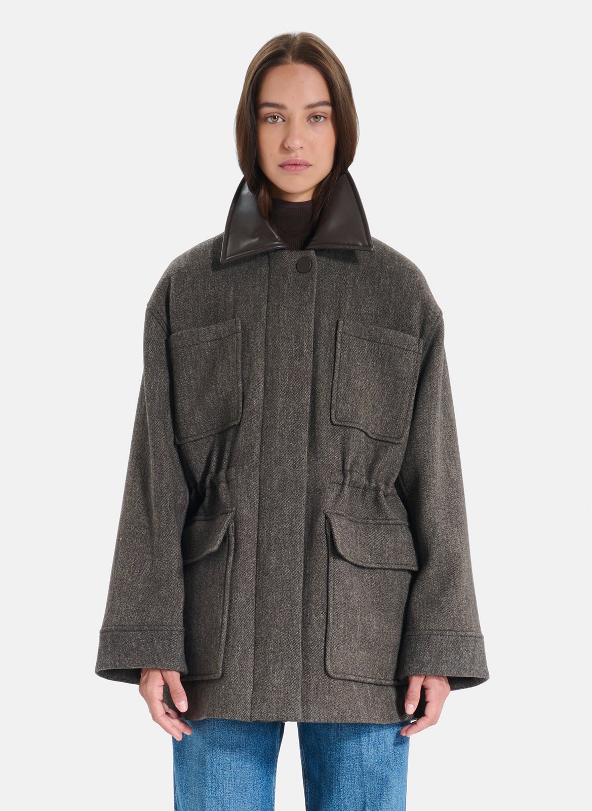 Oversized wool coat ZAPA Brown