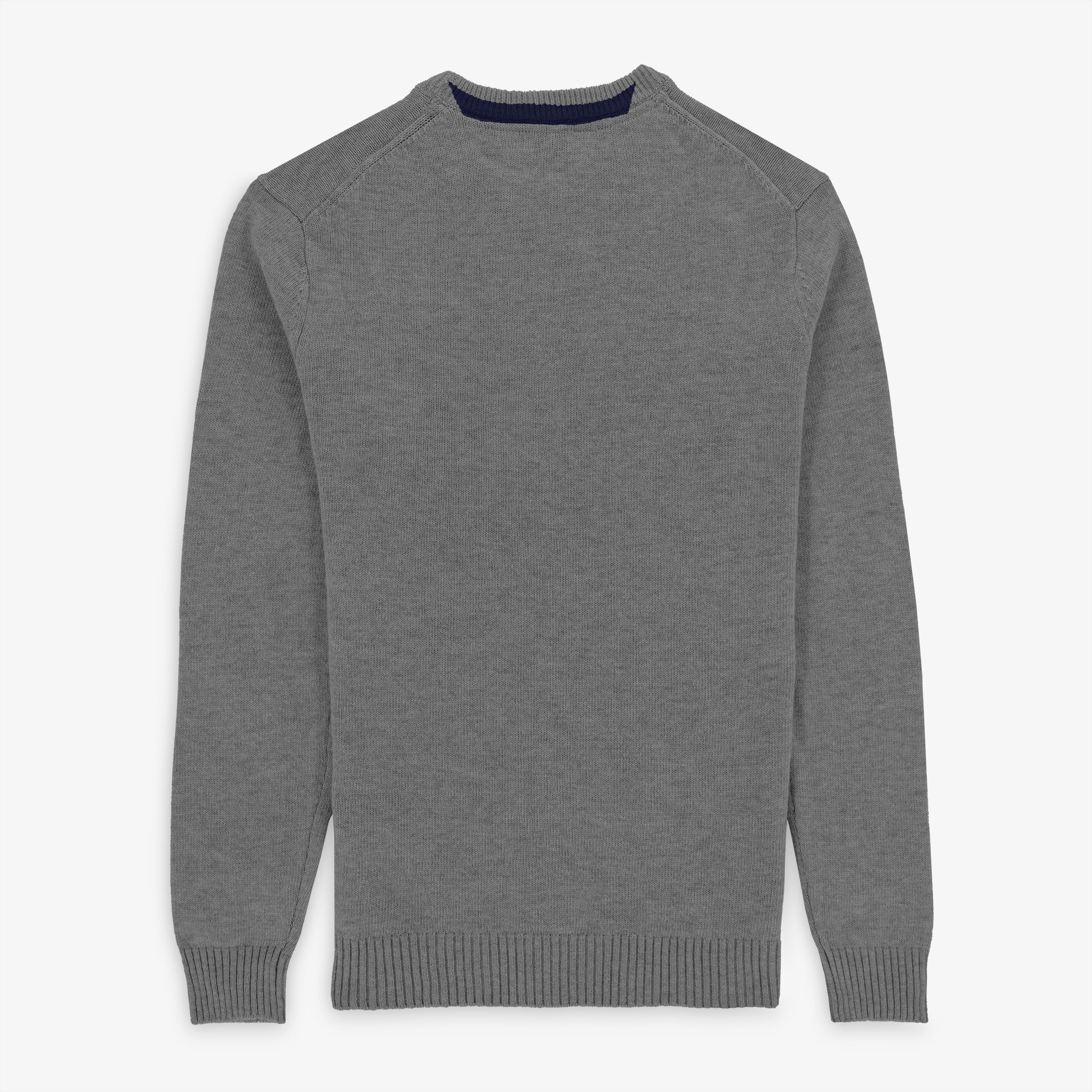 Round-neck wool-blend sweater SERGE BLANCO Grey