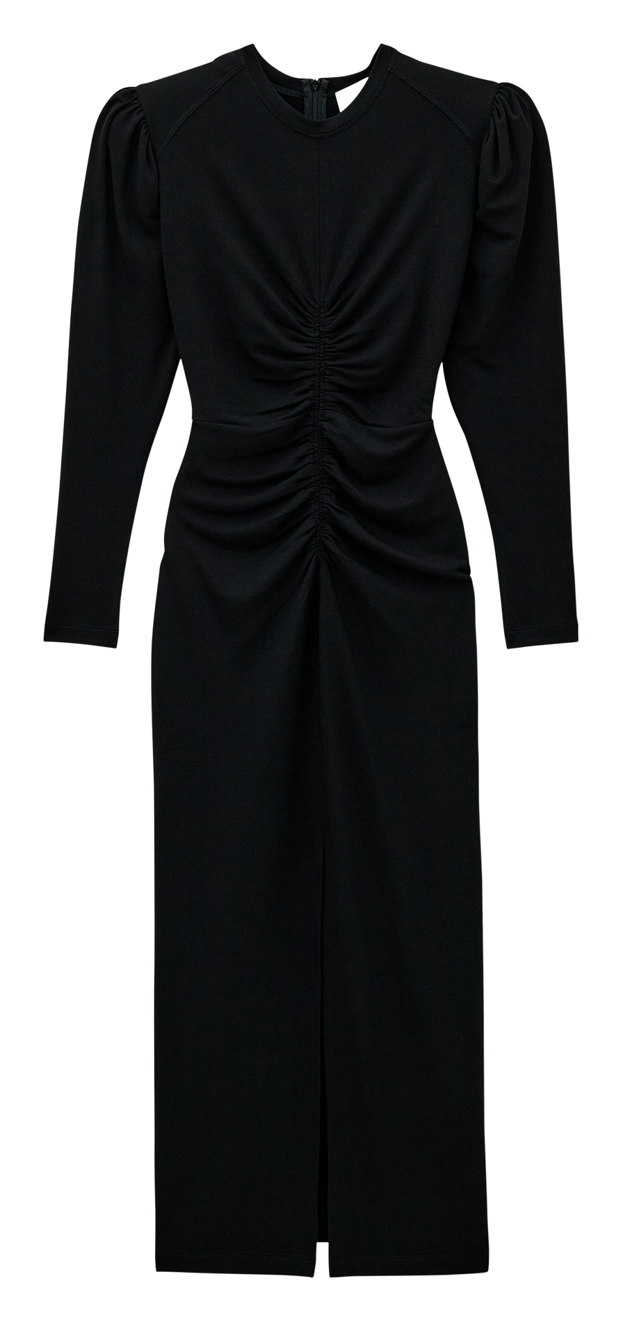 Robe longue cintrée col rond BA&SH Noir
