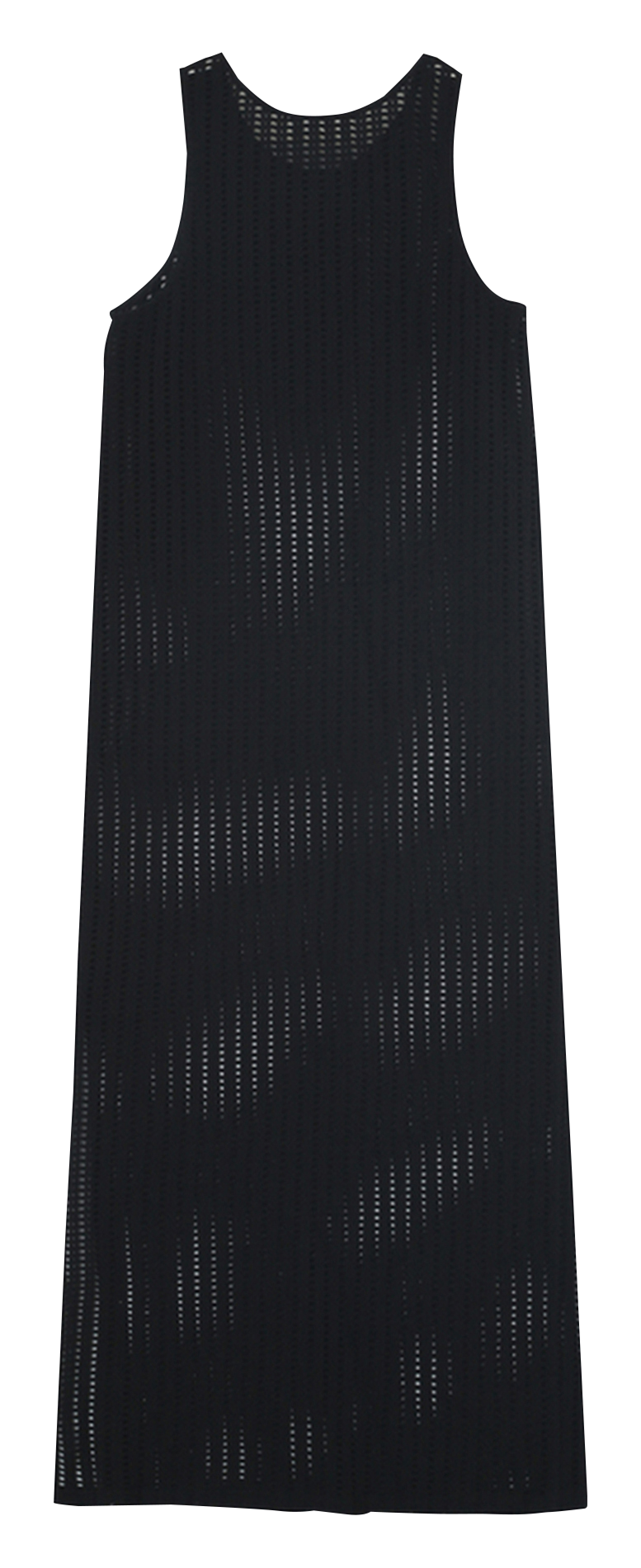 Straight cut openwork crochet-style dress in stretch cotton GRACE ET MILA Black