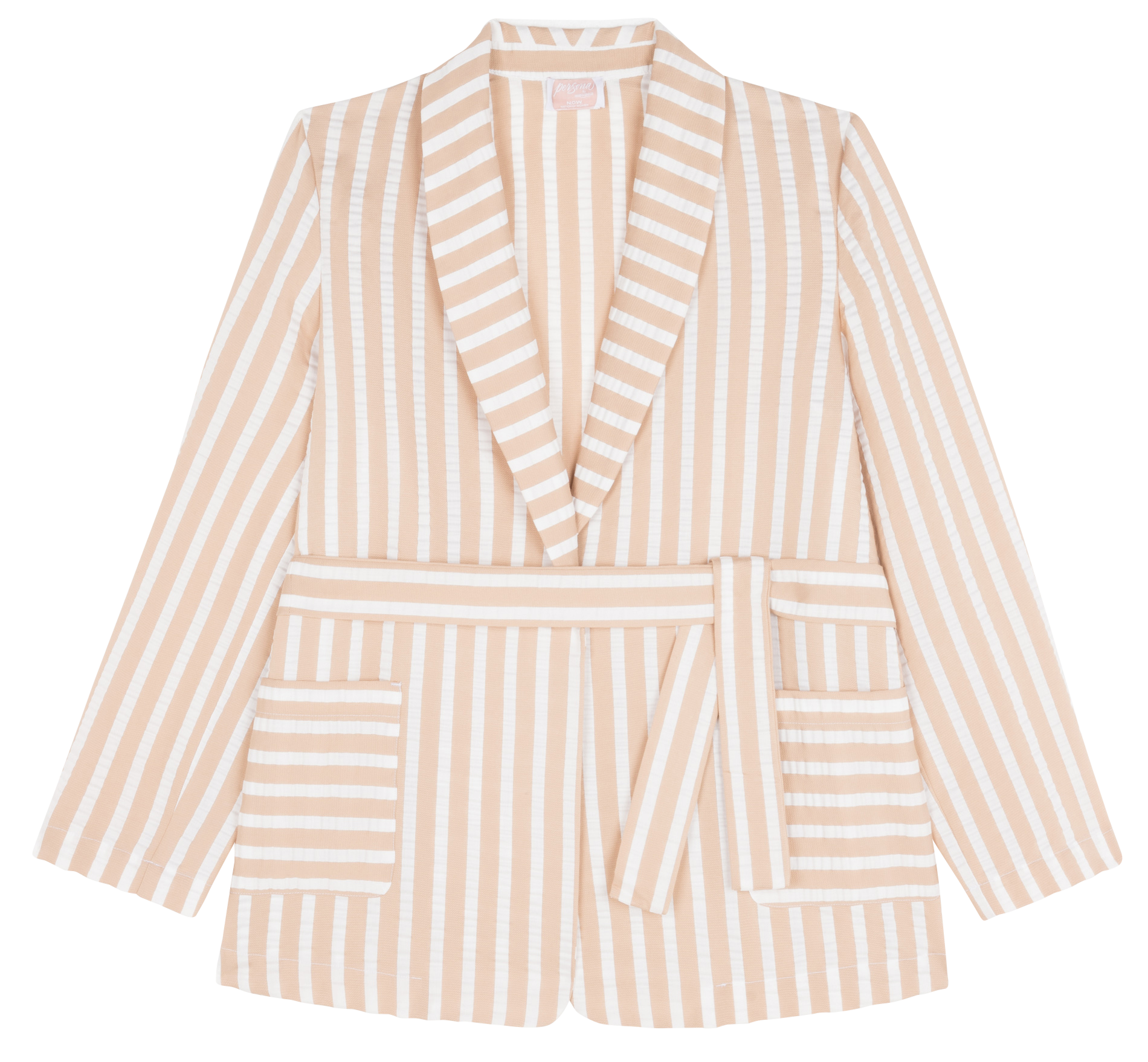 Veste droite à col châle PERSONA by Marina Rinaldi Blanc