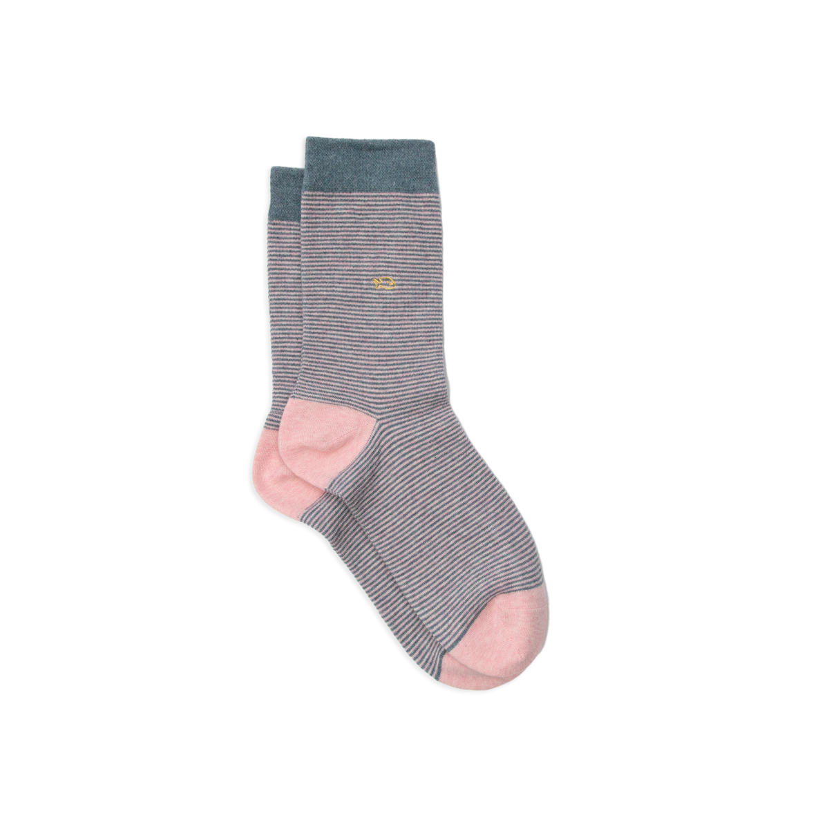 Striped combed cotton socks BILLYBELT Pink