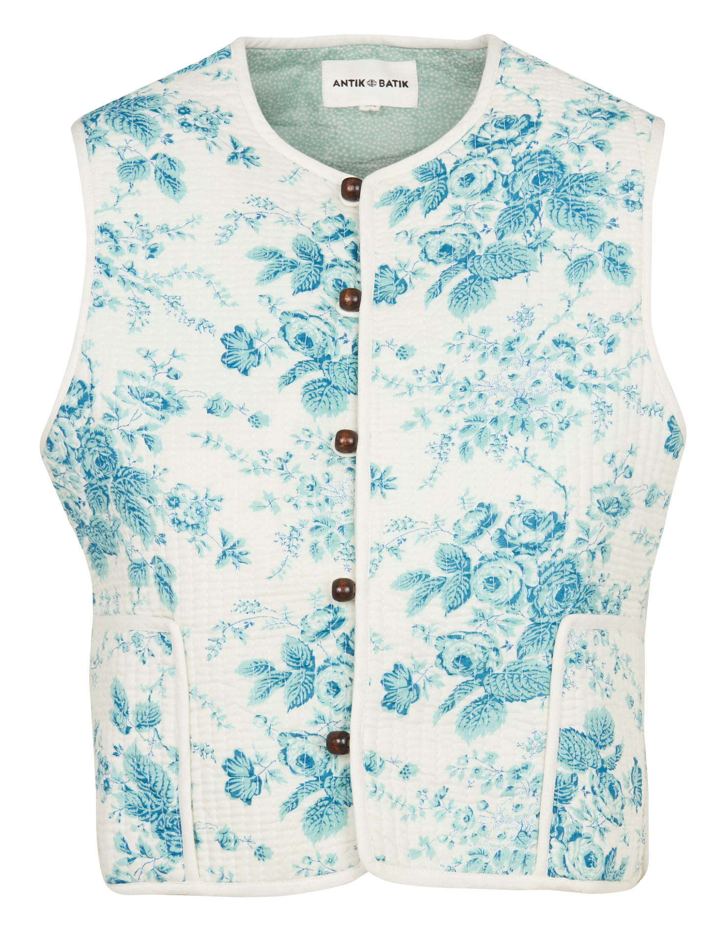 Round-neck cotton cardigan ANTIK BATIK Green