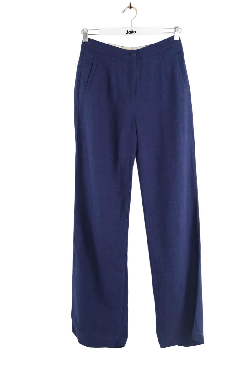 Straight linen trousers SEZANE - Seconde main Blue