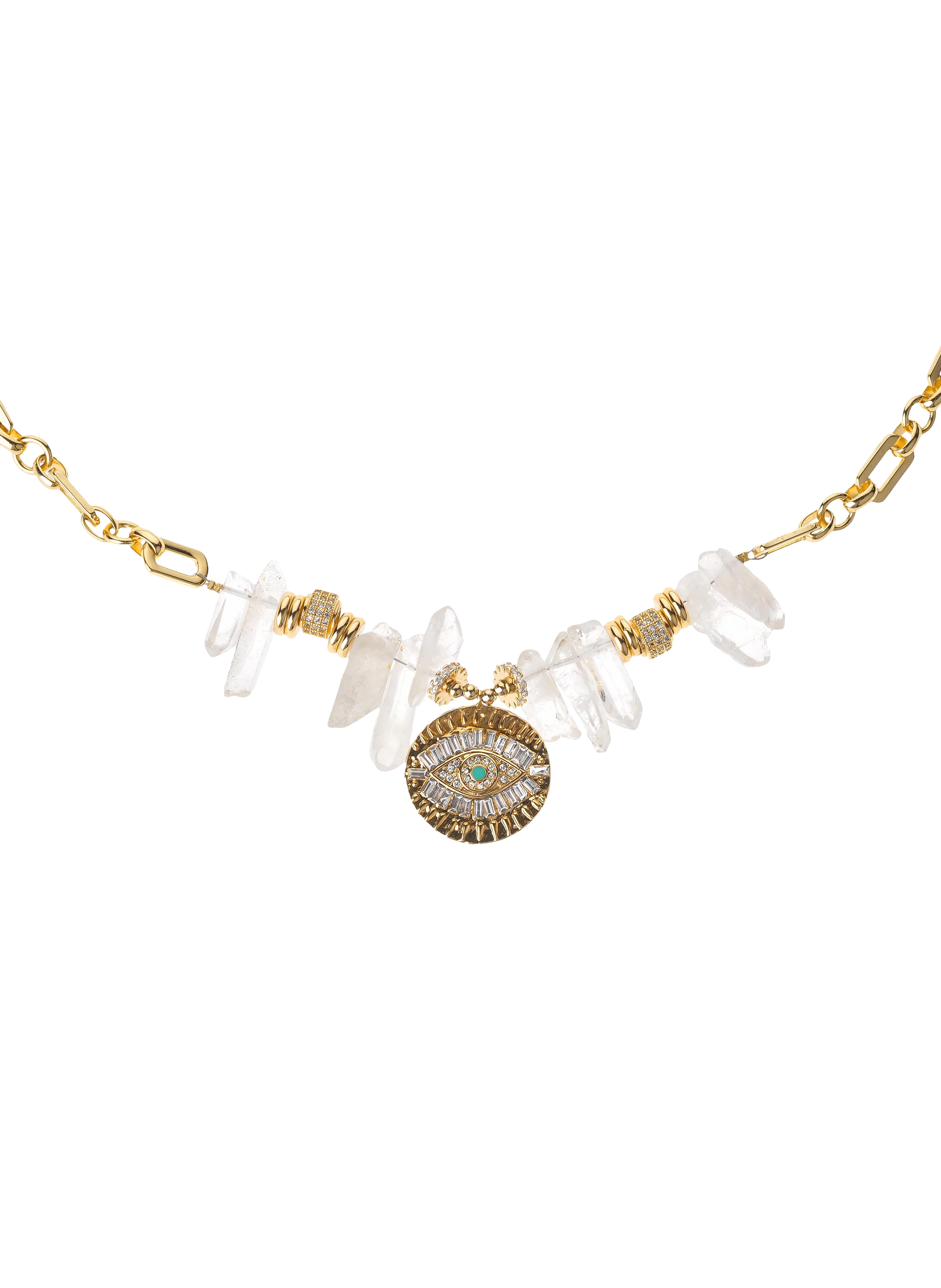 Chain necklace with stones and pendant HIPANEMA Golden