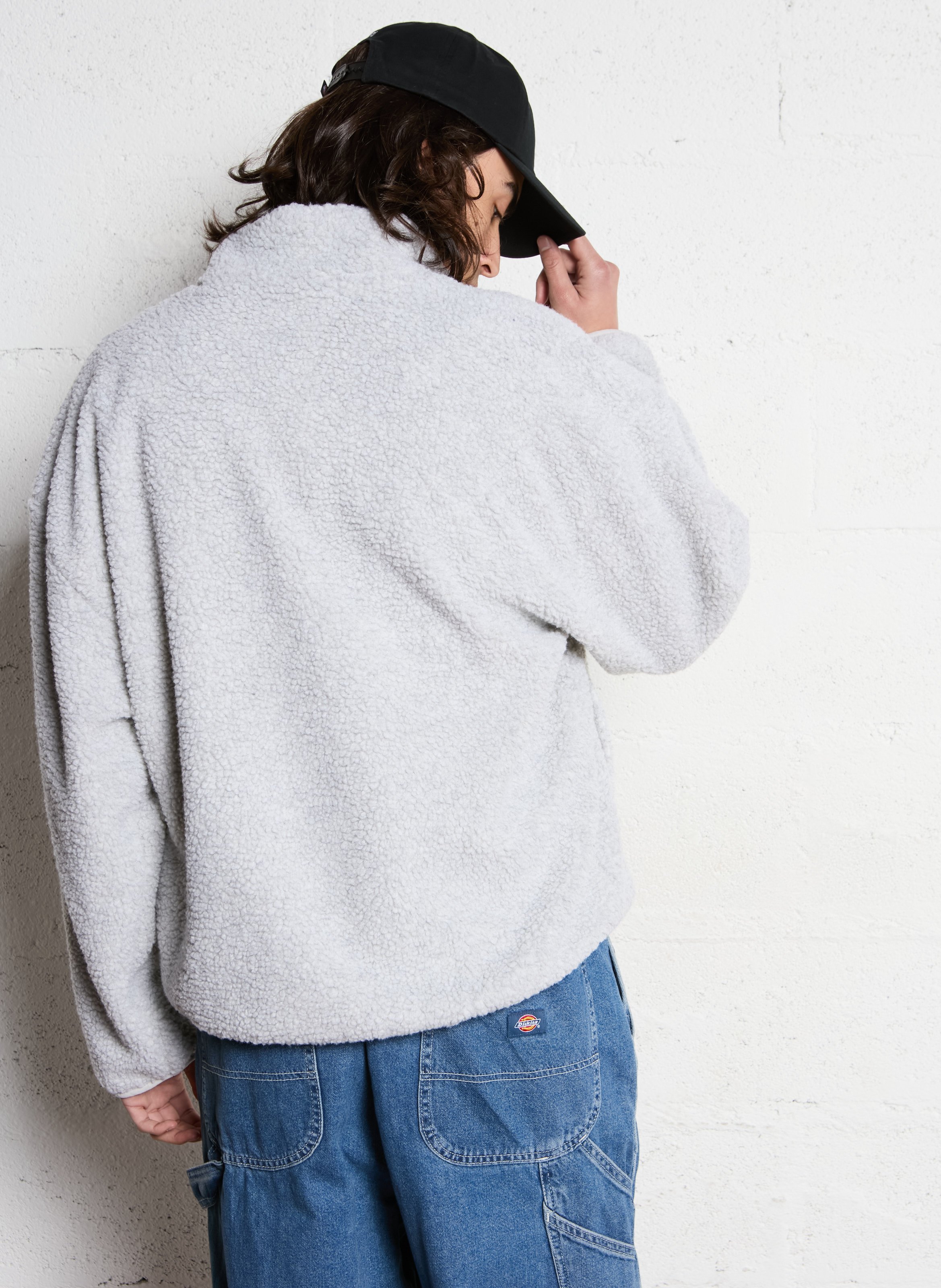 High-neck sherpa jacket AMERICAN VINTAGE Grey