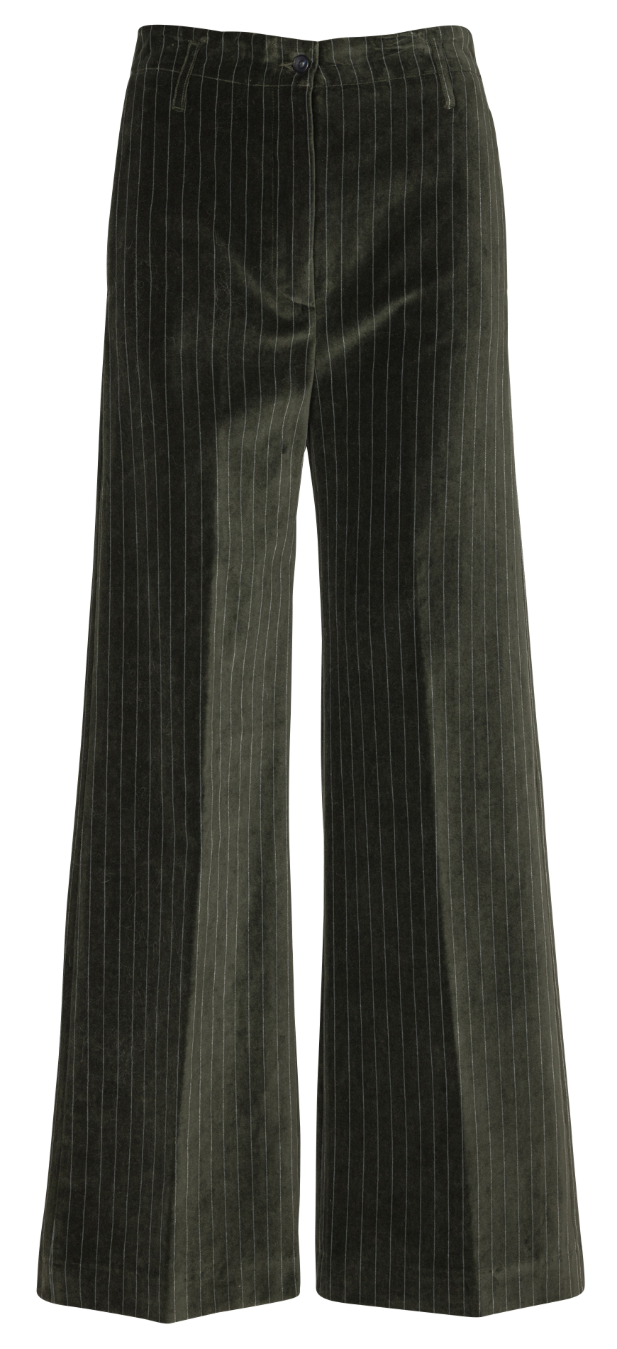 Pantalon large rayé en coton DIEGA Vert