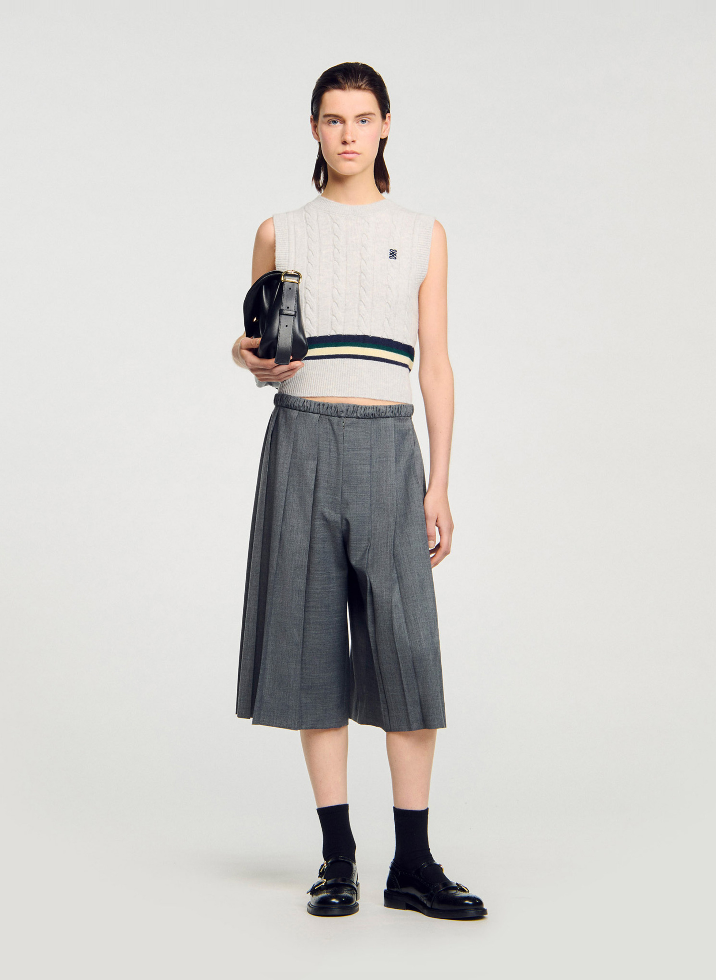 Bermuda plissé  SANDRO Gris