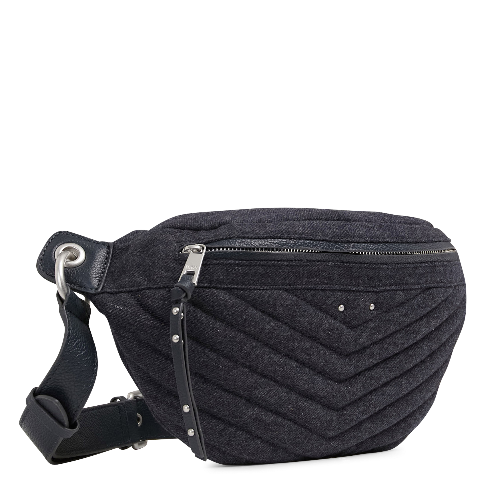Quilted mix fanny pack IKKS Blue