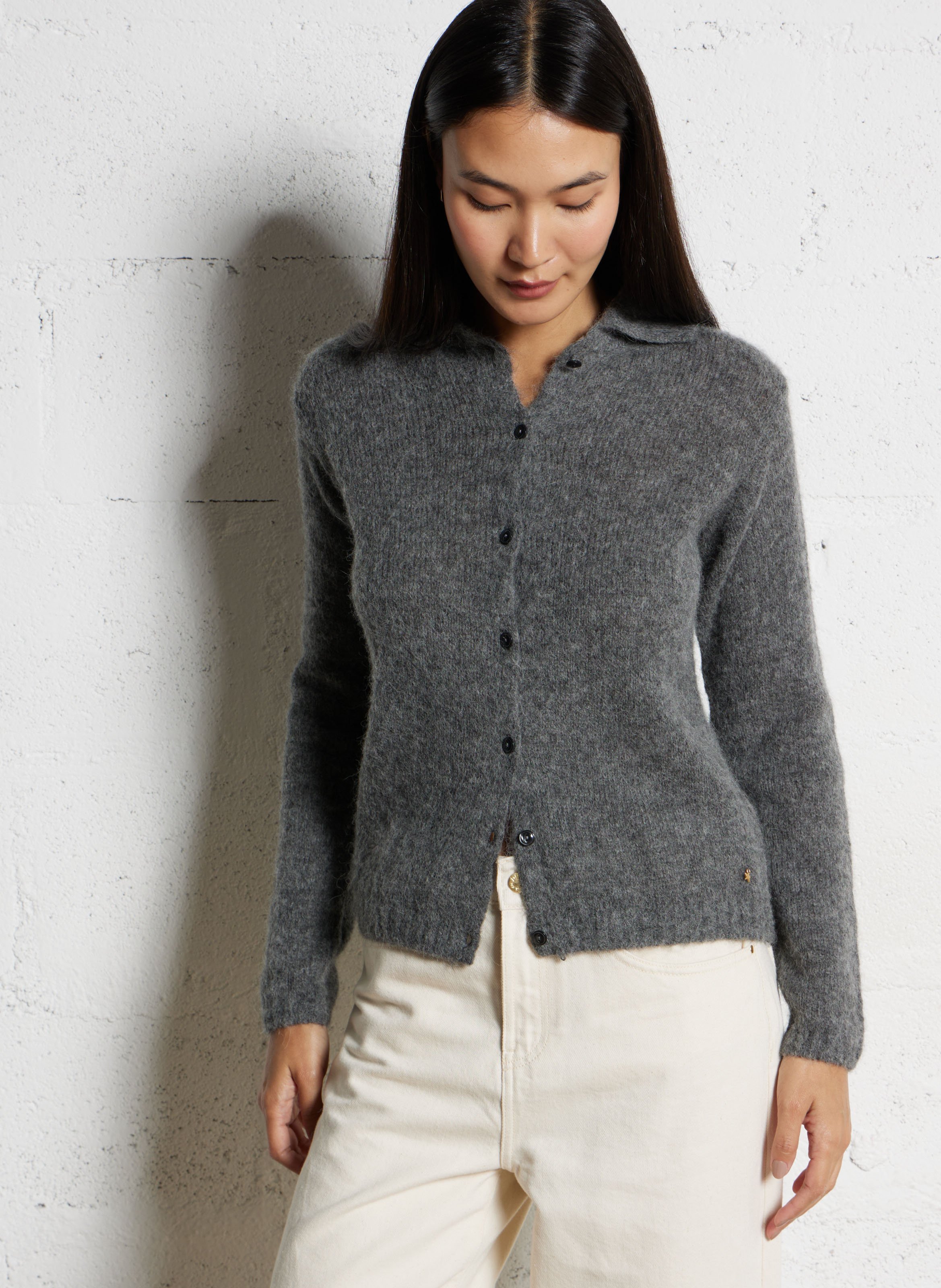Straight wool-blend cardigan DES PETITS HAUTS