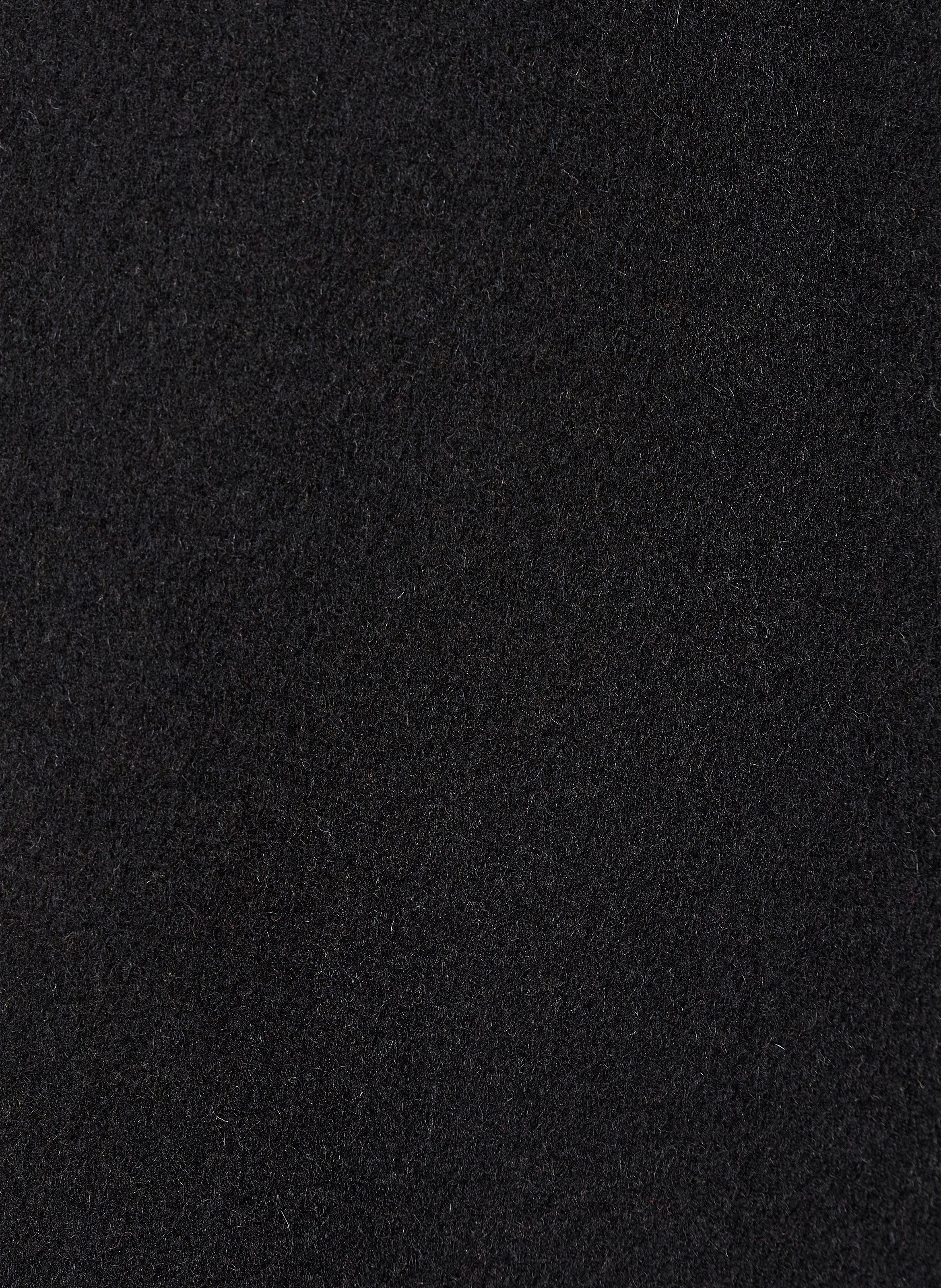  Manteau long à capuche en laine mélangée HUMILITY Noir