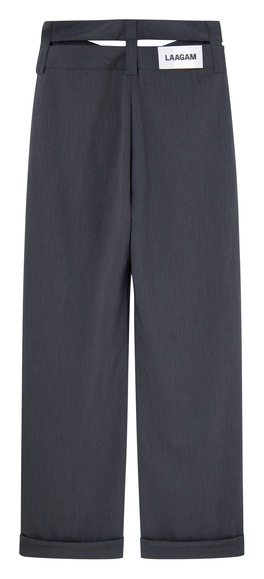 High-waisted straight pleated pants LAAGAM Silver