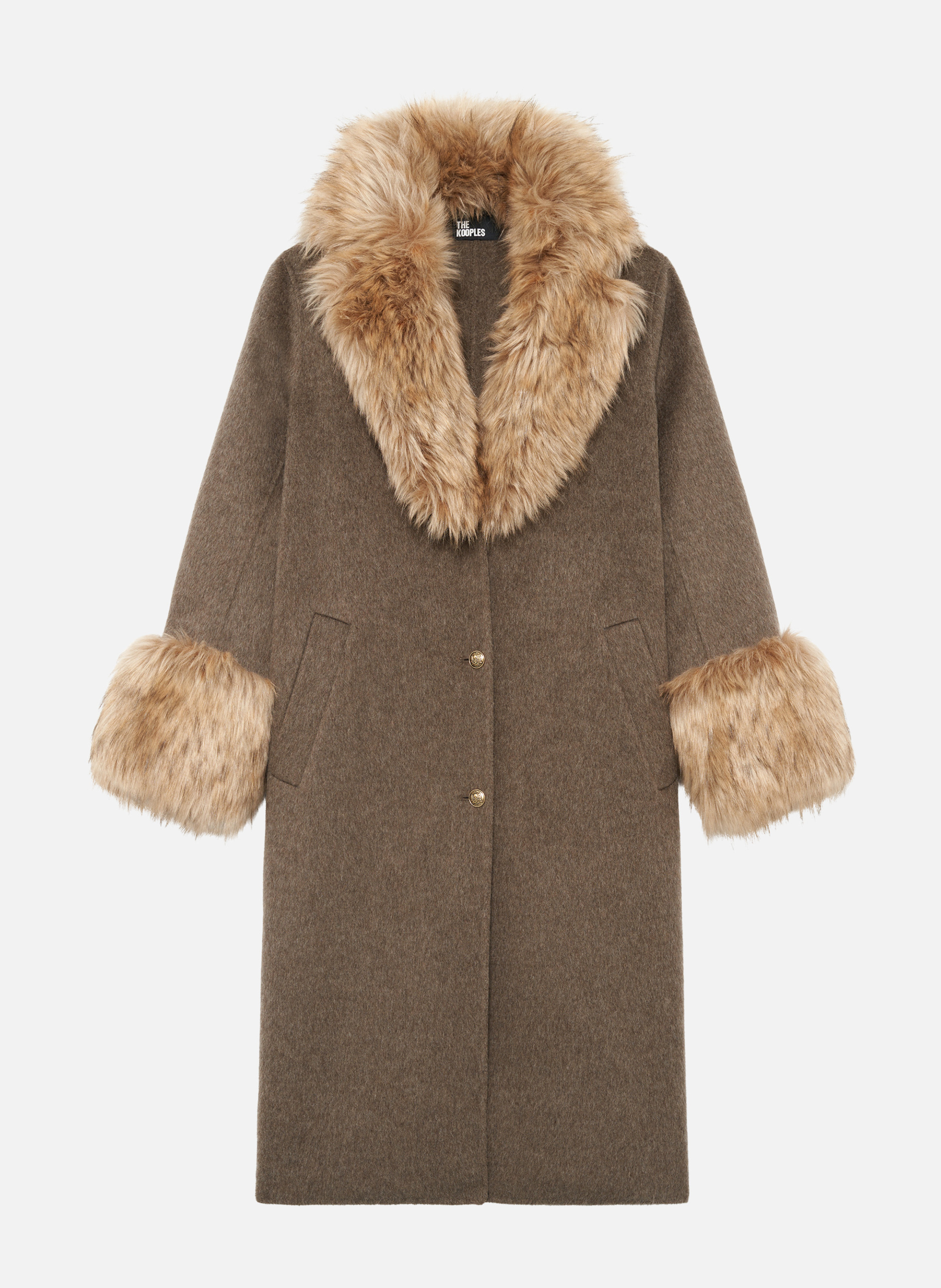 Long double face coat THE KOOPLES Brown