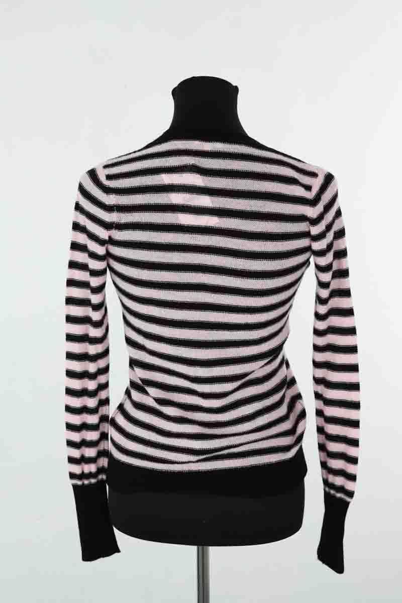 Dual material cardigan Manoush - Seconde Main Pink