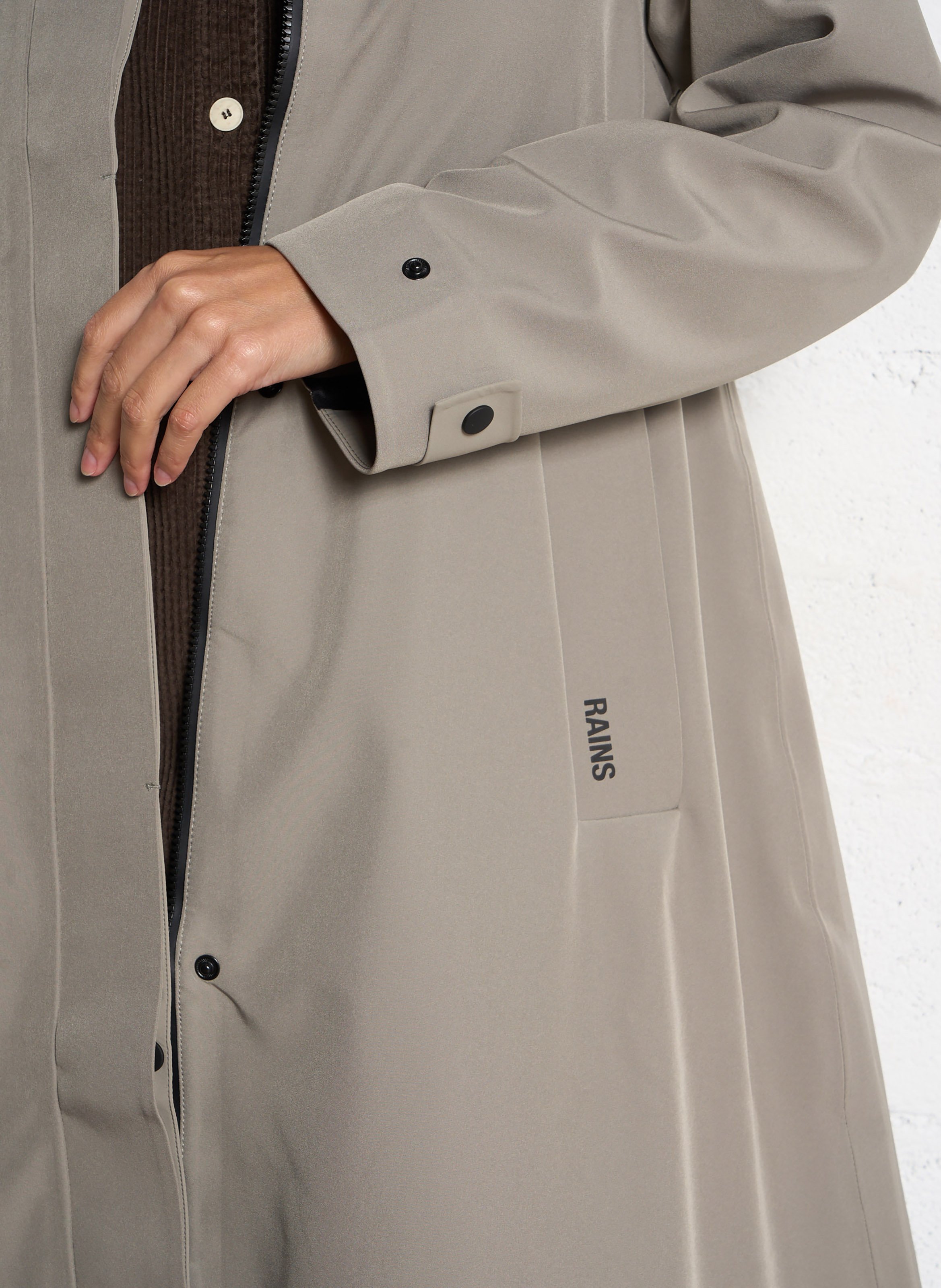 Oversized parka with high neck RAINS Green