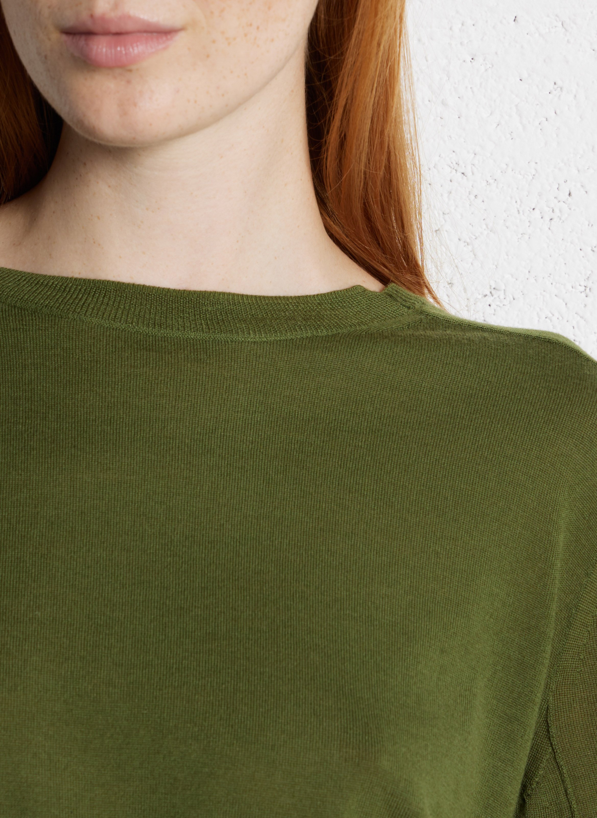 Abidjan wool round-neck sweater SOEUR Green