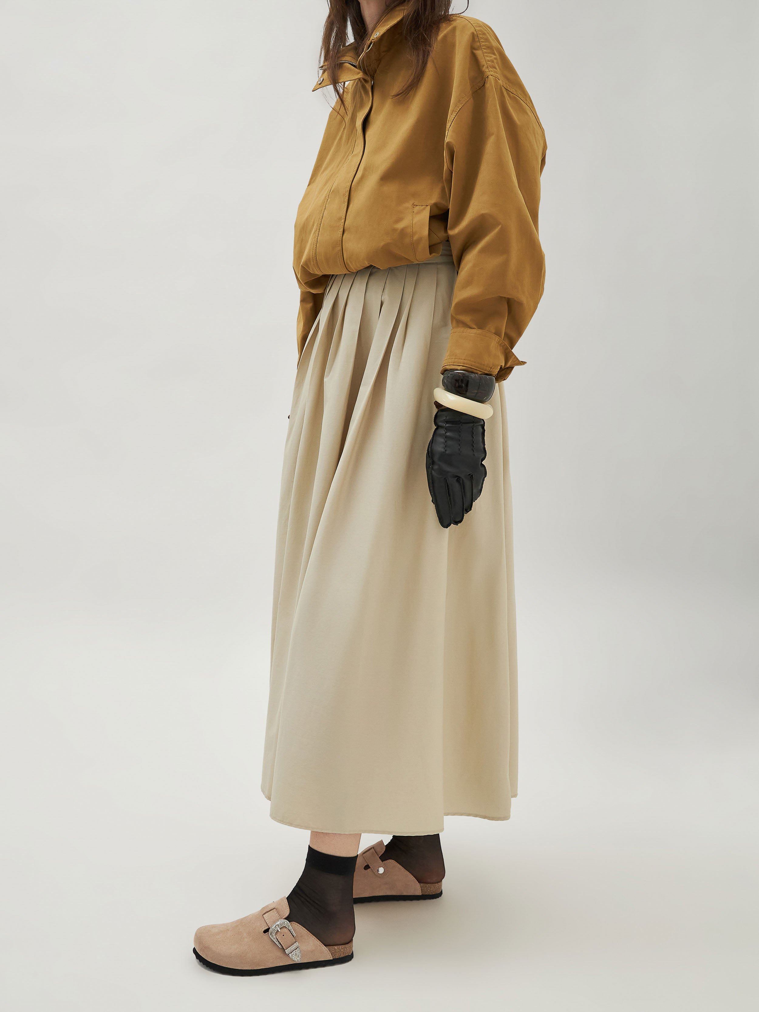 Western buckle clogs VANESSA WU Beige