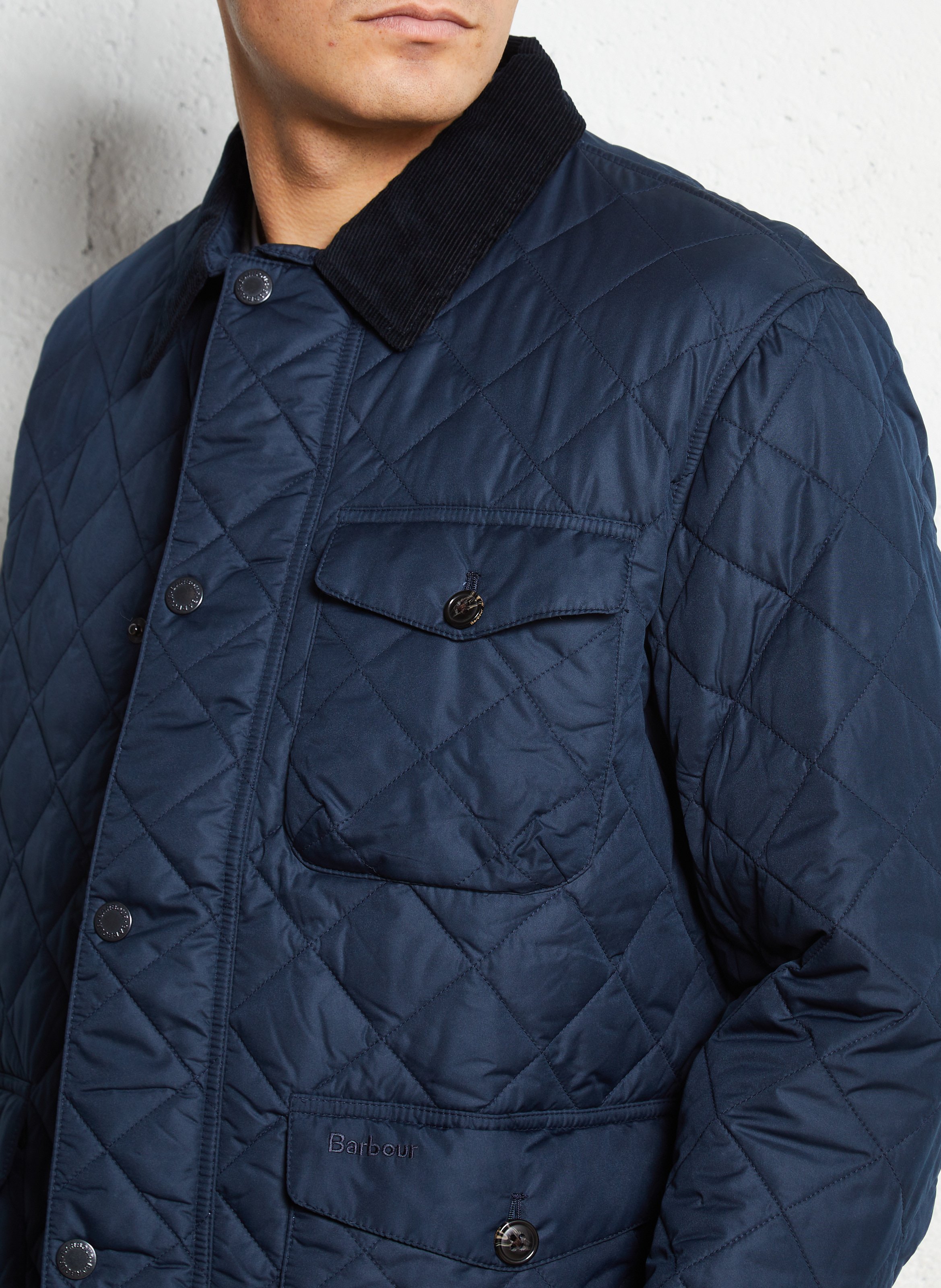 Recht, gewatteerd jasje BARBOUR Blauw