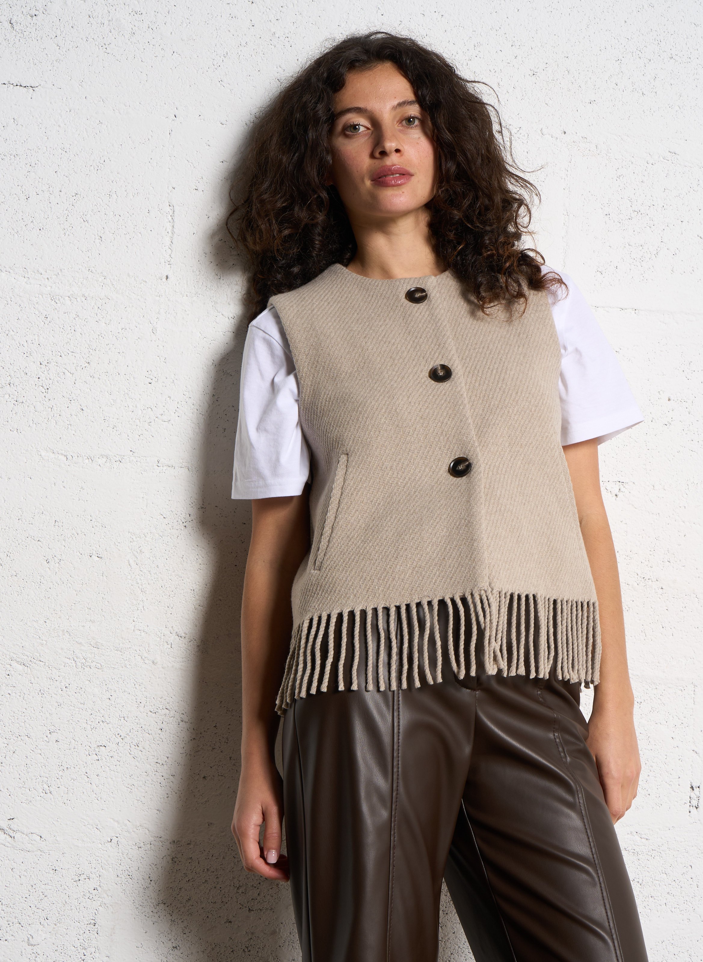 Veste ample en laine mélangée MAISON 123