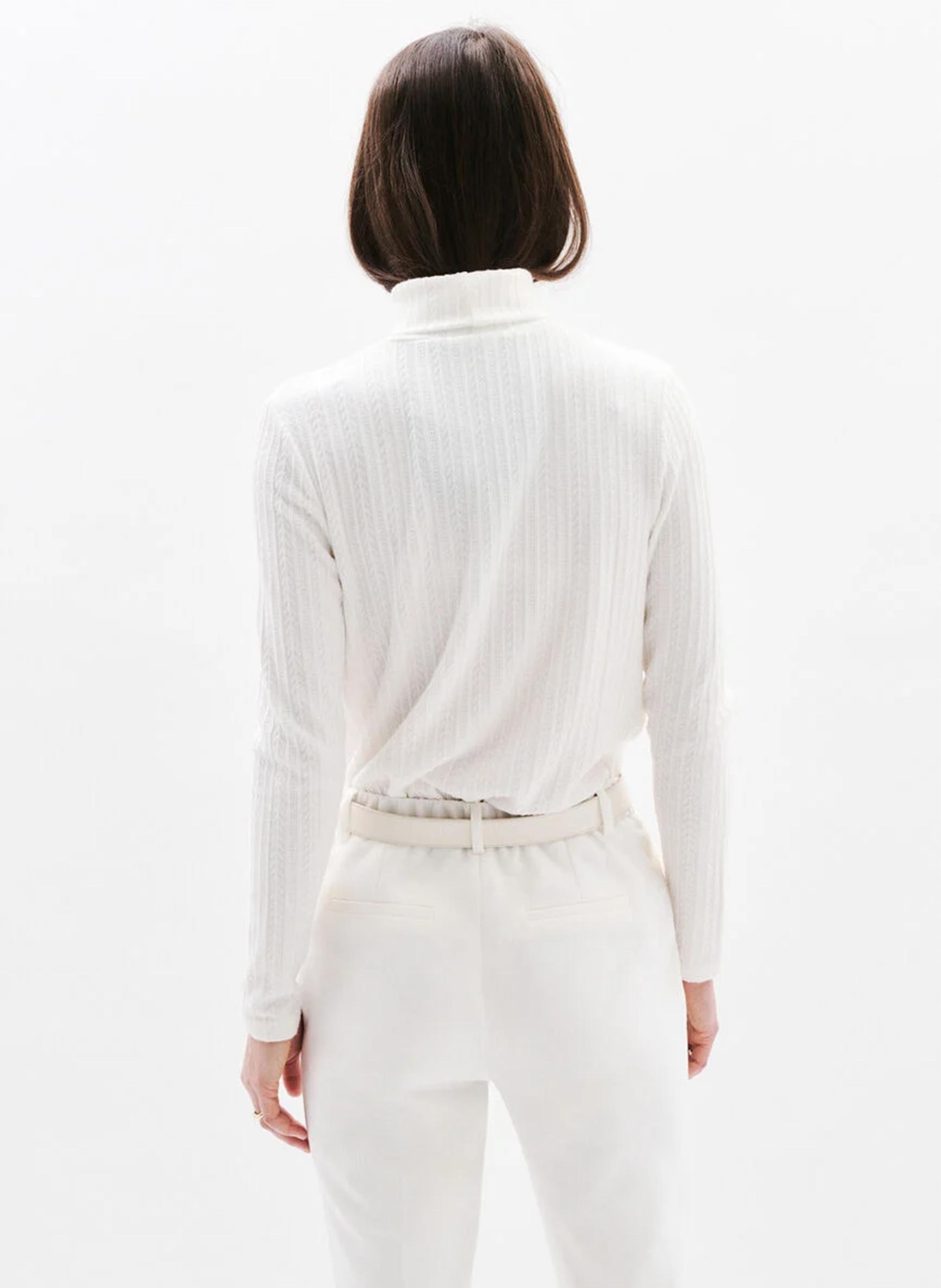 Pull col roulé CAROLL Blanc