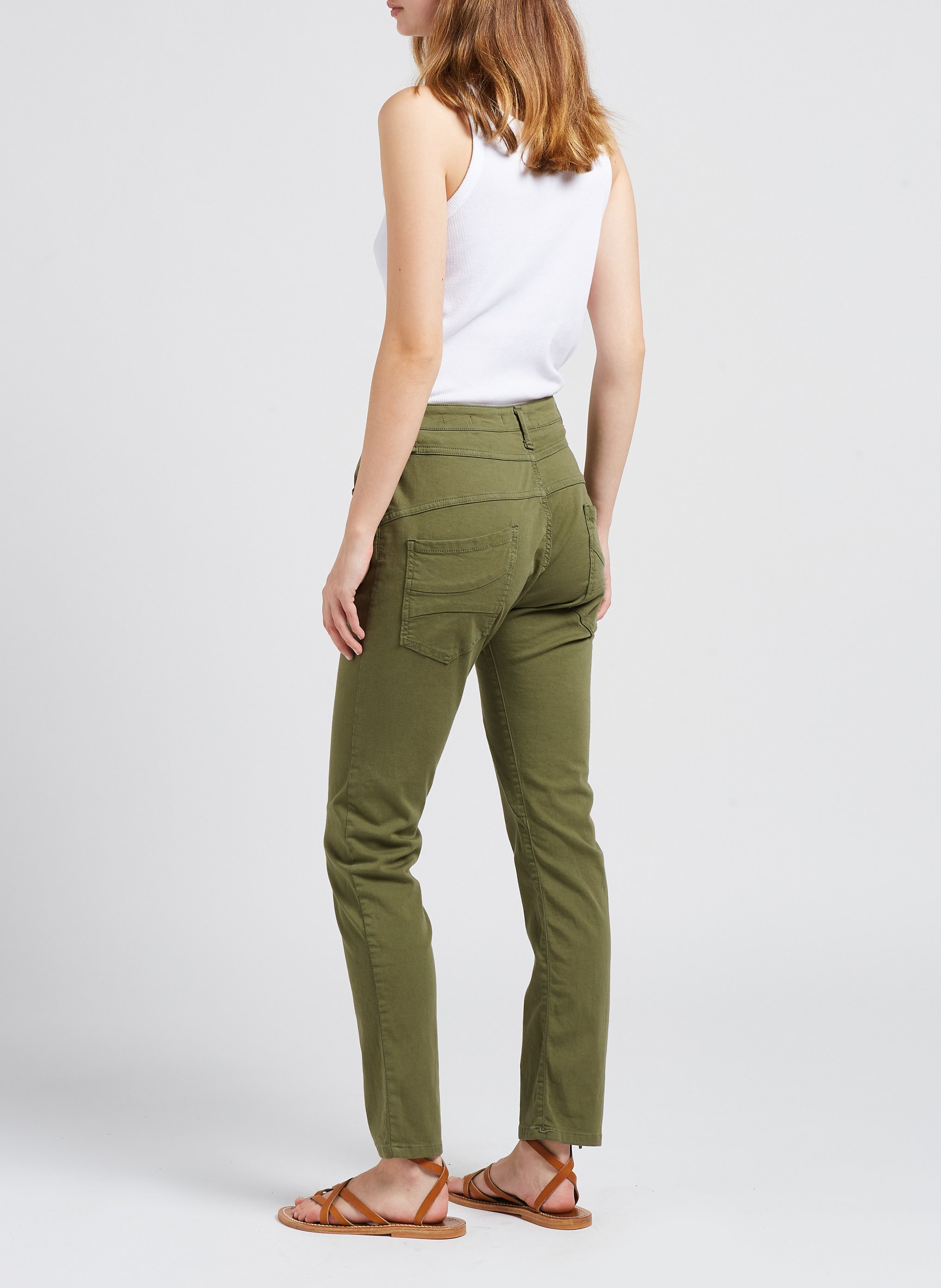 Slim-Fit-Hose aus Baumwoll-Mix PLEASE Khaki