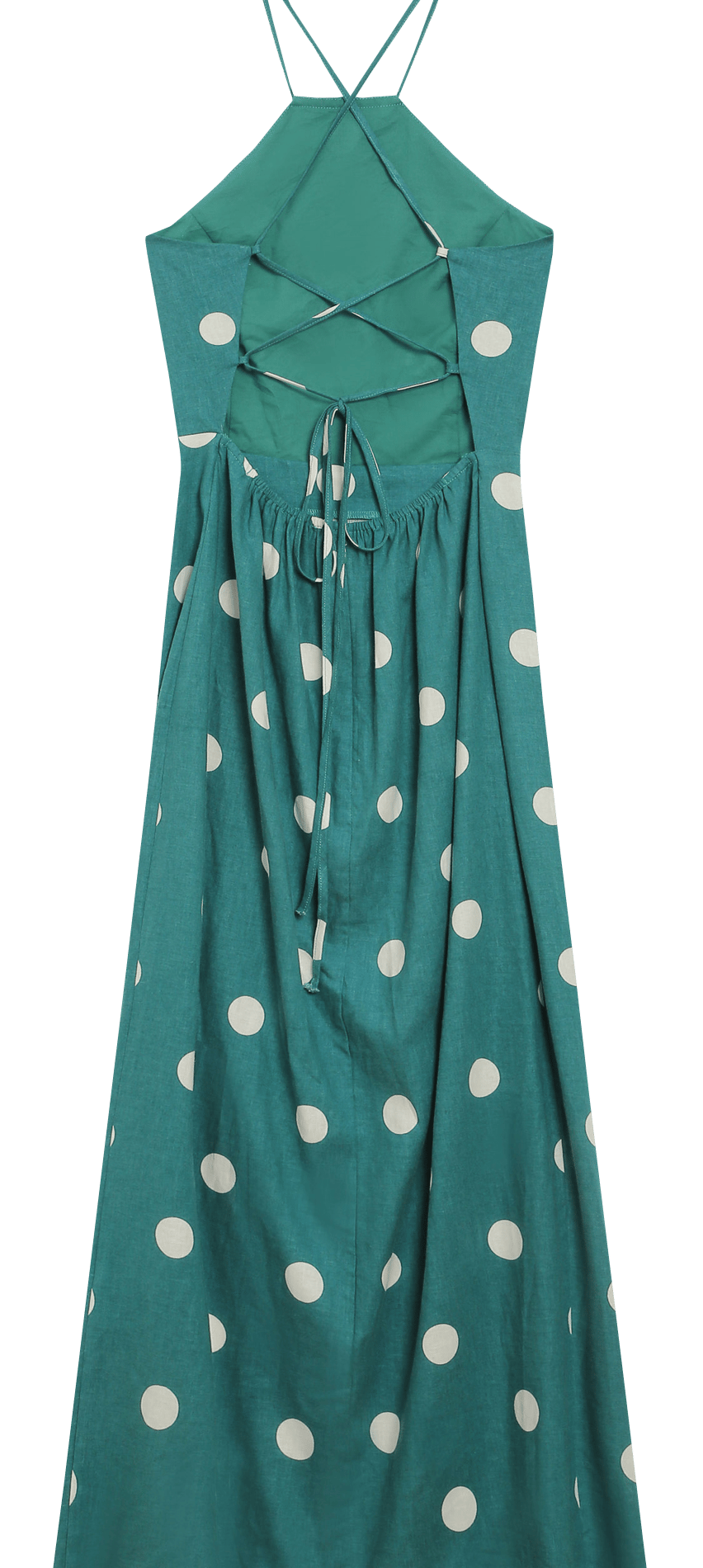 Lange jurk met Amerikaanse kraag GRACE ET MILA Groen