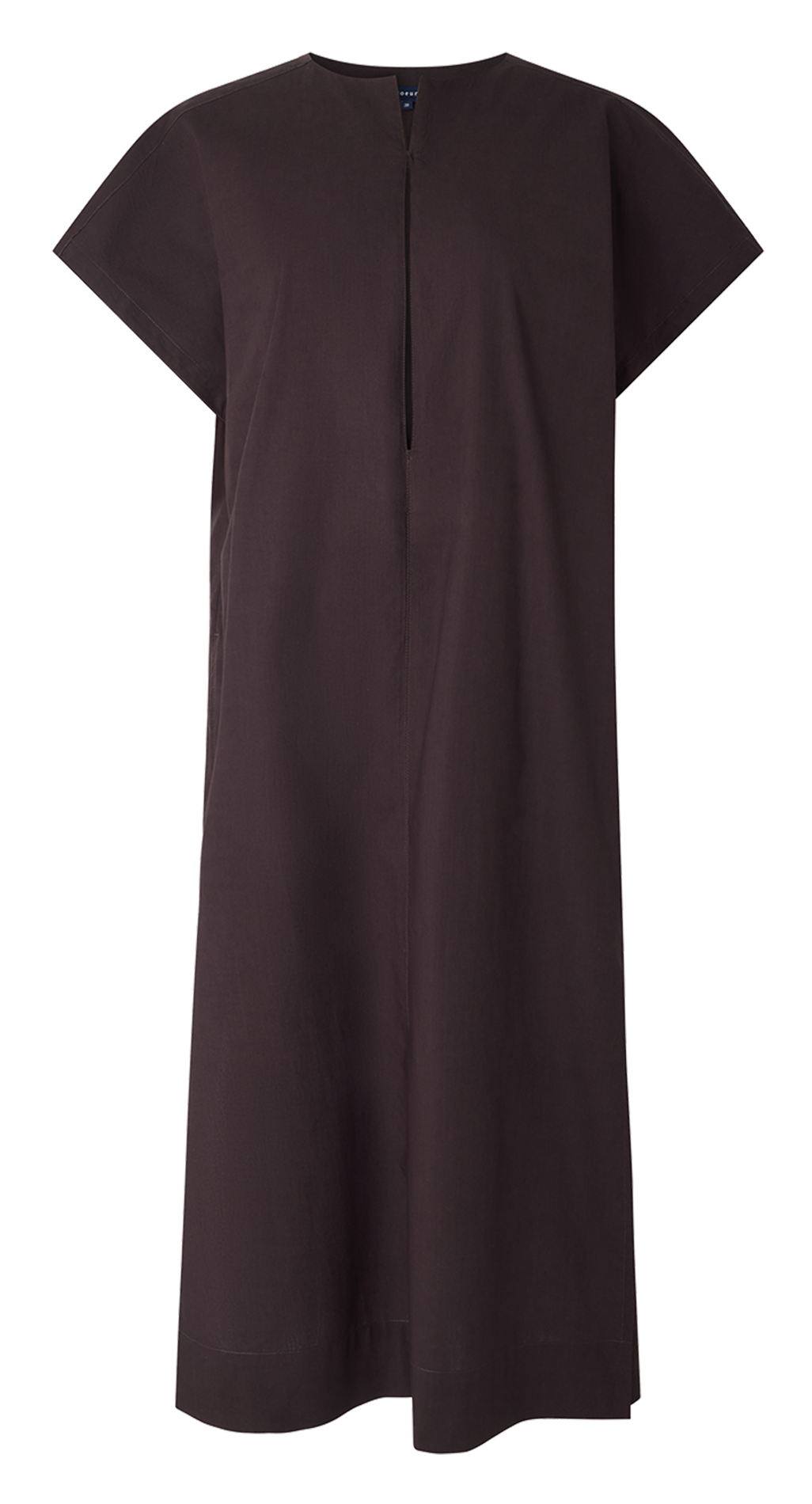 Organic cotton round neck midi dress SOEUR Grey