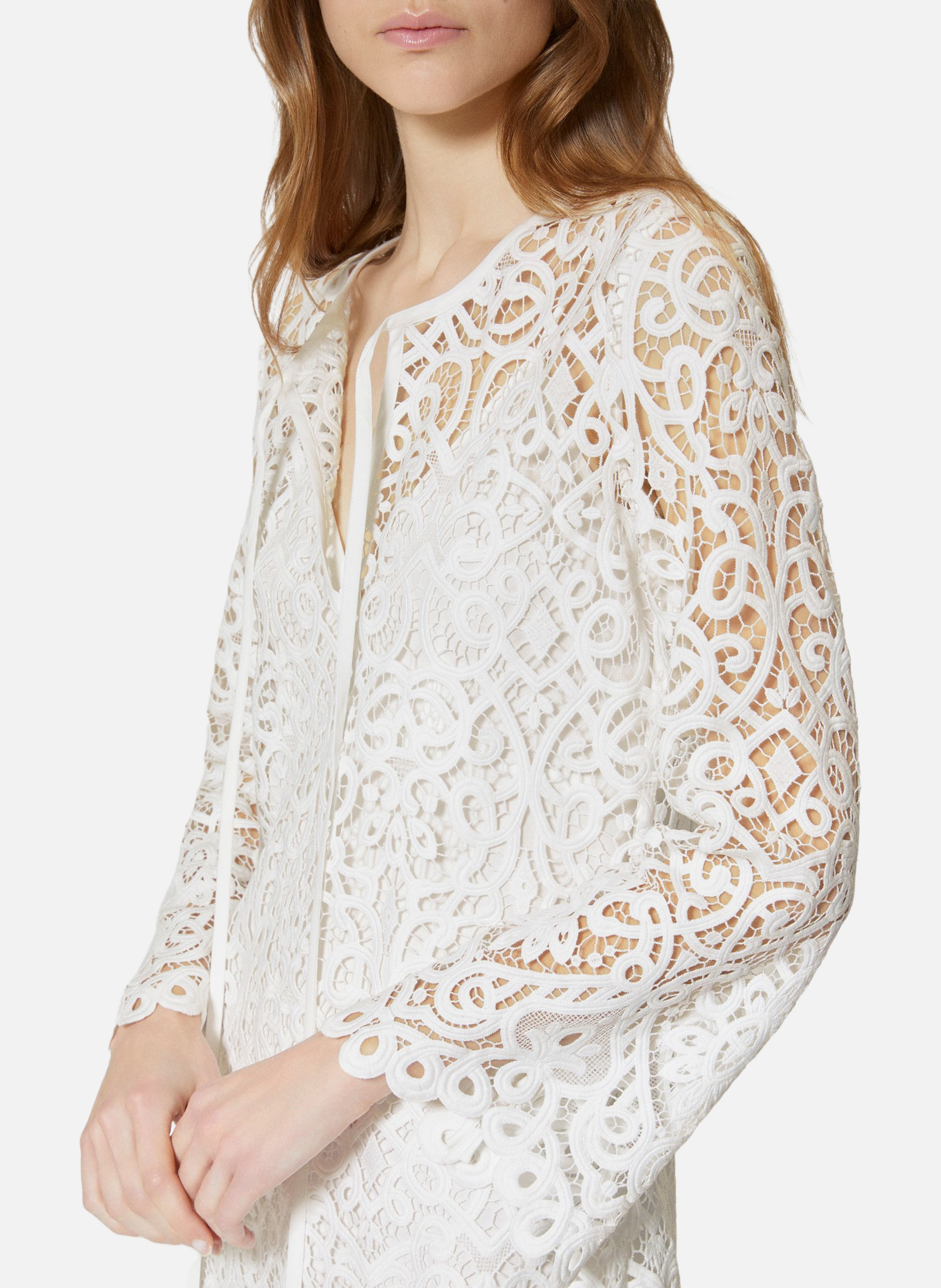 Robe courte en dentelle THE KOOPLES Blanc