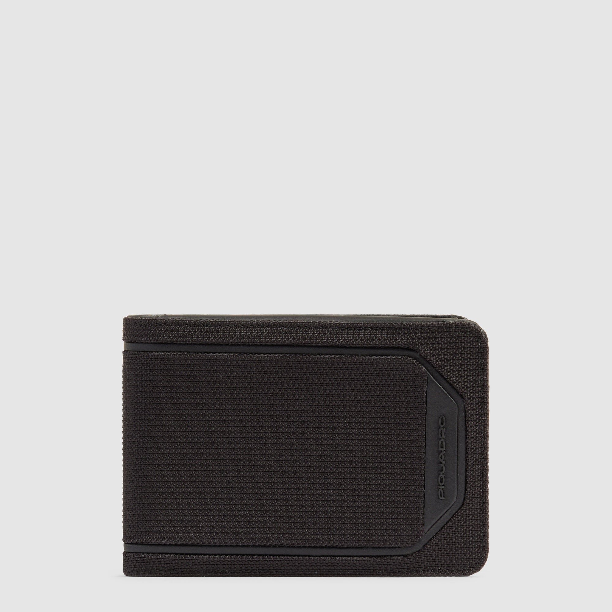Men's wallet with ID card holder flap PIQUADRO Black