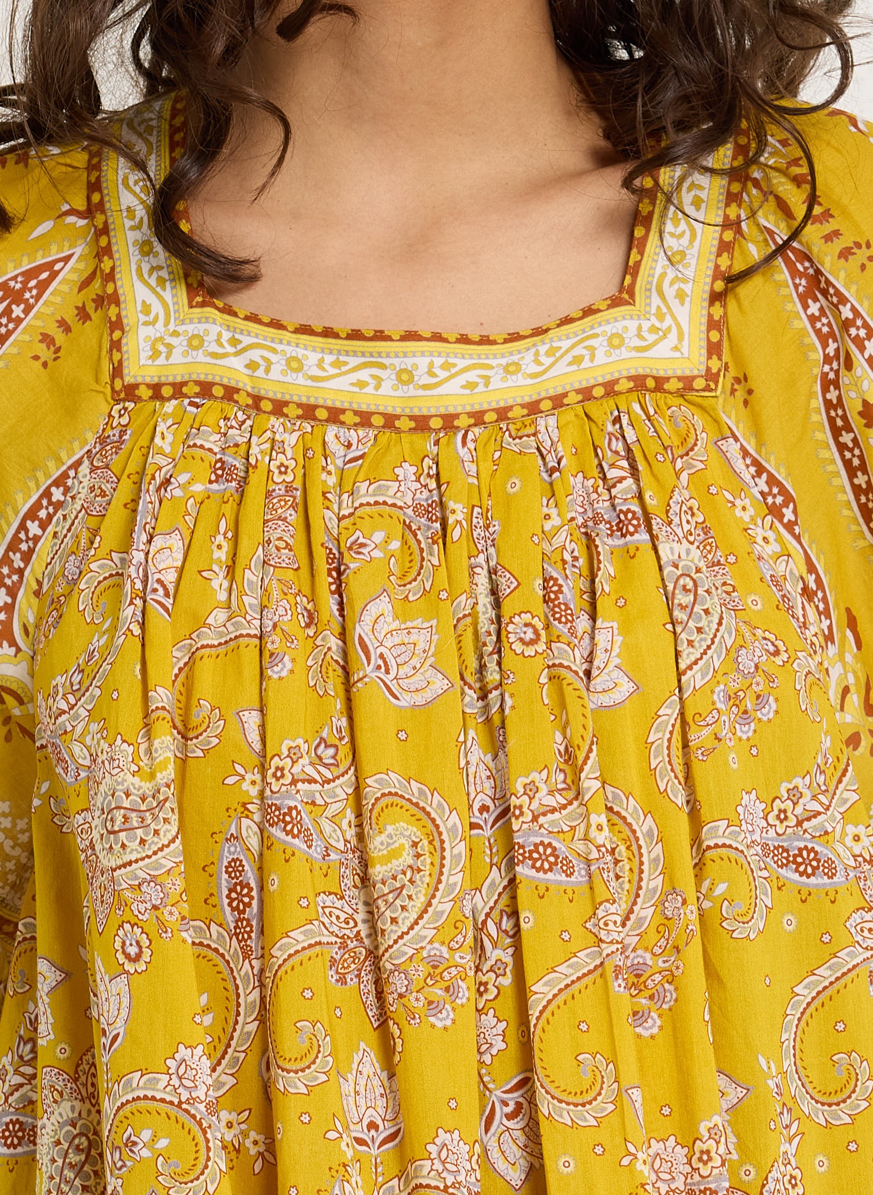 Robe courte ample en coton PETITE MENDIGOTE Vert