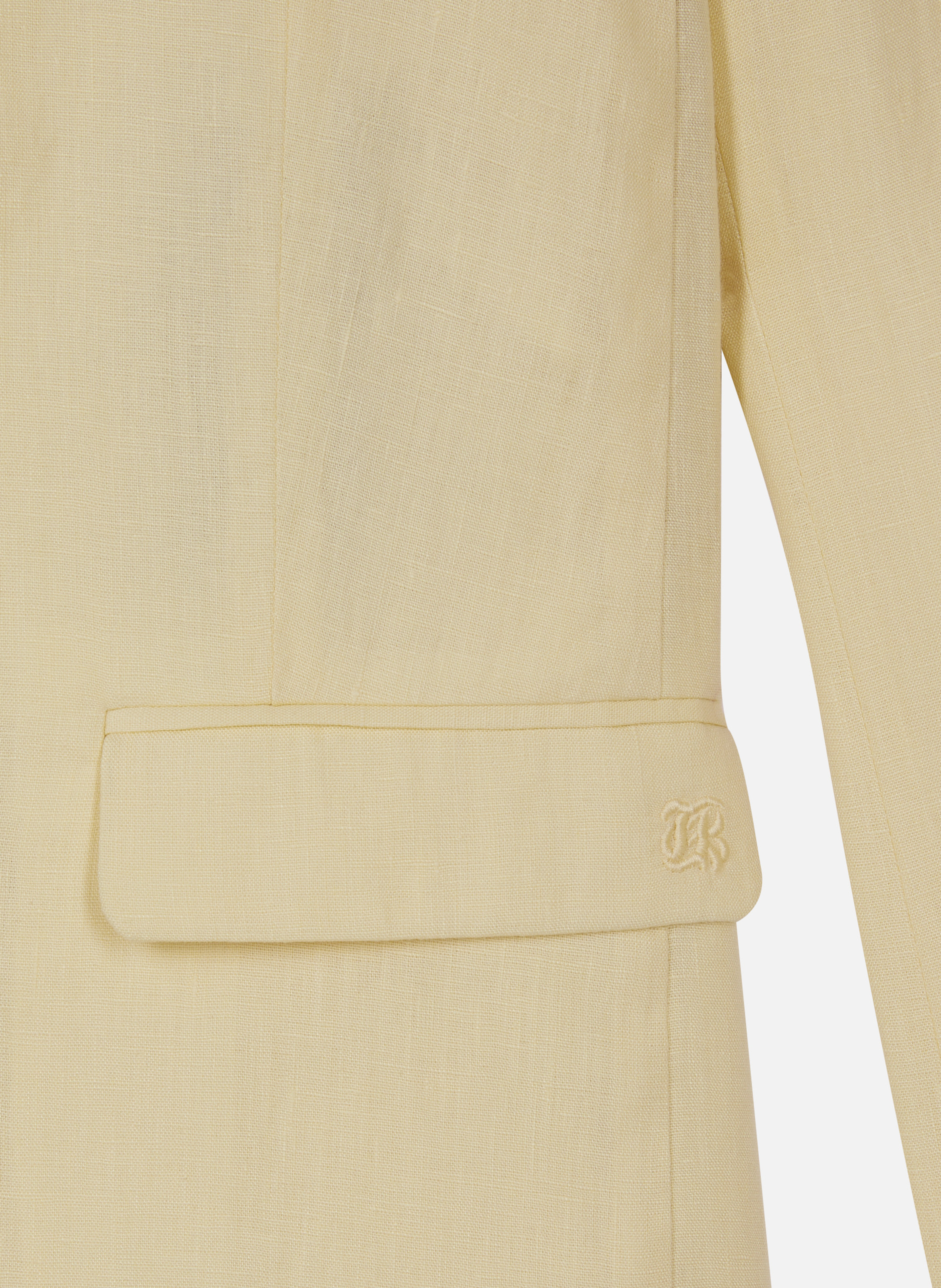 Linen suit jacket THE KOOPLES Yellow