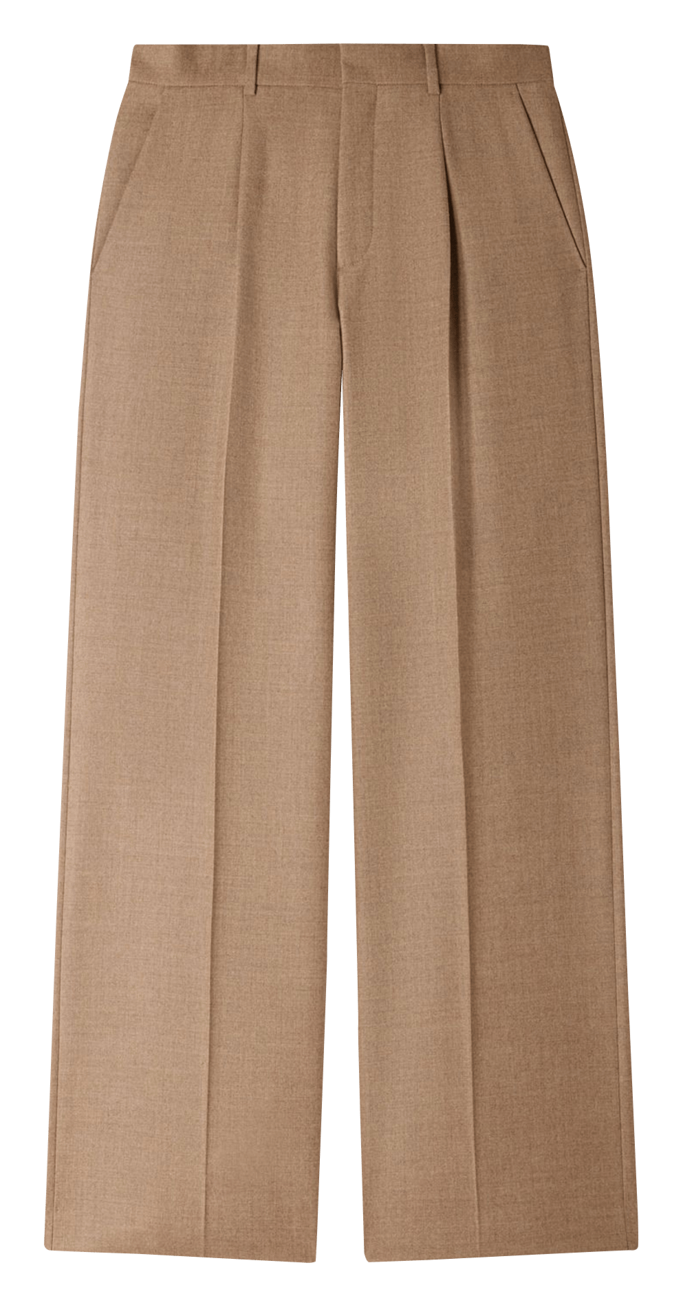 Pantalon de costume droit en laine SANDRO Beige