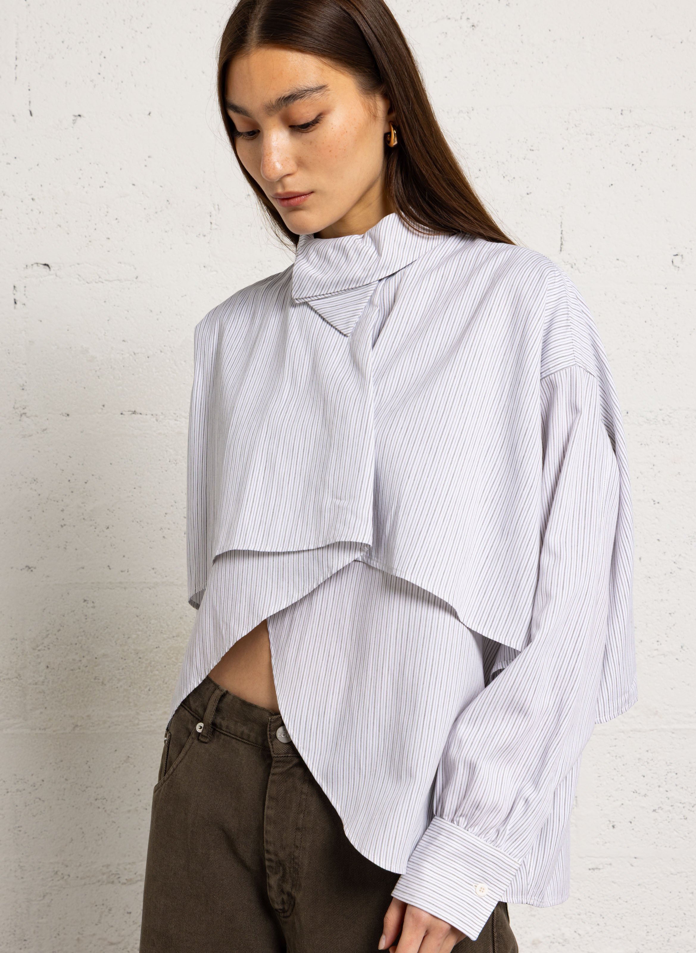 Chemise ample en coton rayé MARGAUX LONNBERG Multicolore