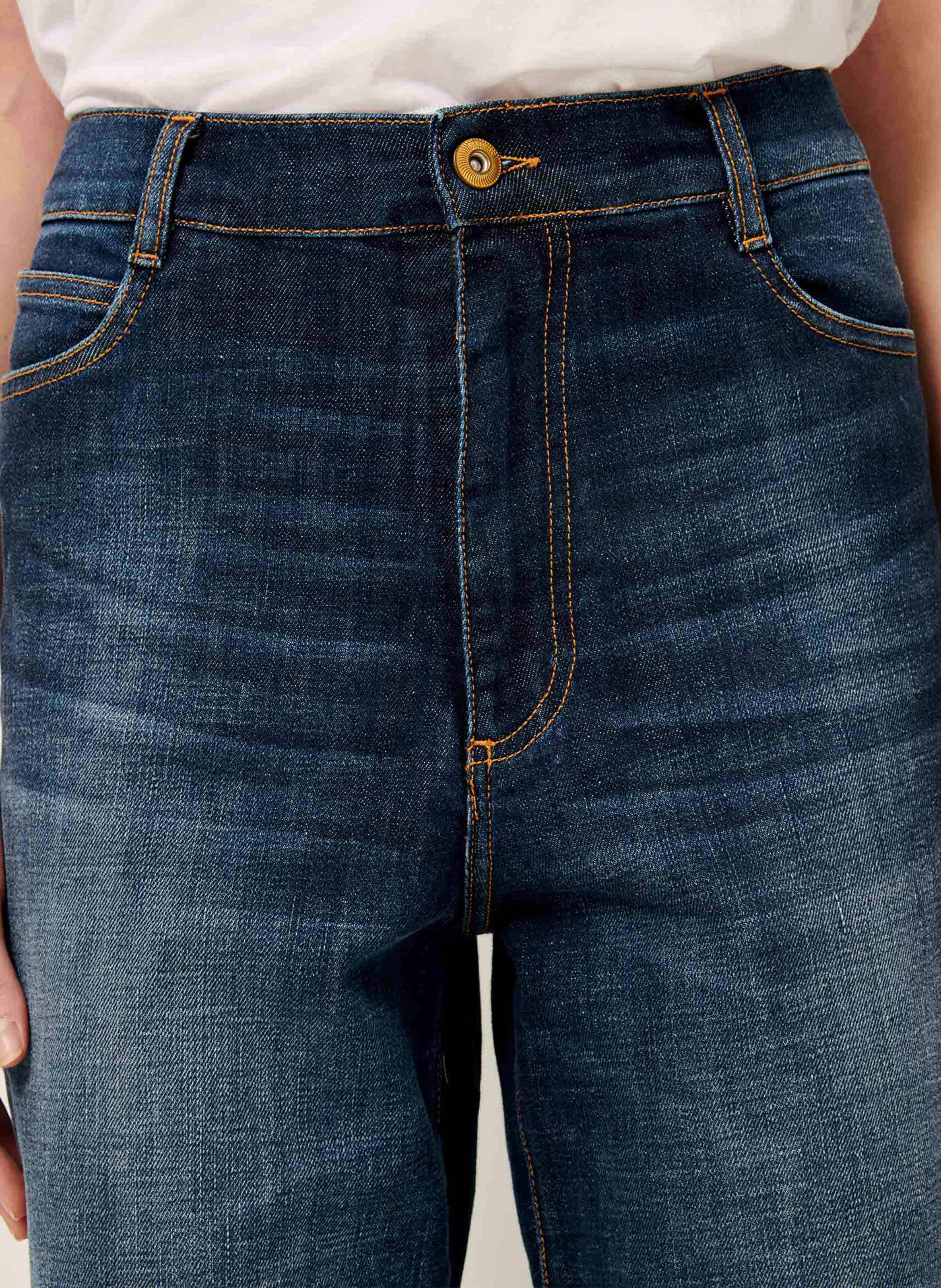 Jean droit taille haute délavé SESSUN Bleu