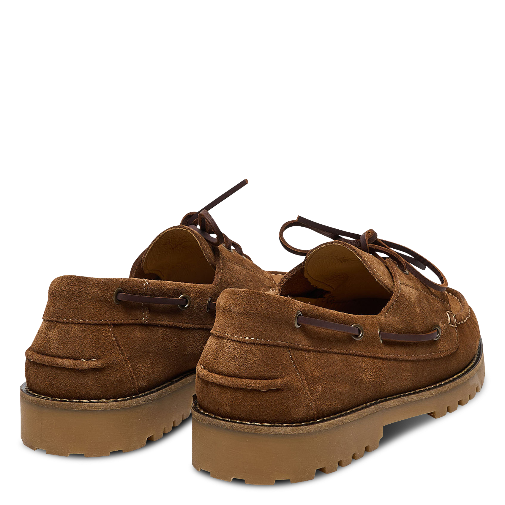 Chaussures bateau en cuir FAGUO Marron