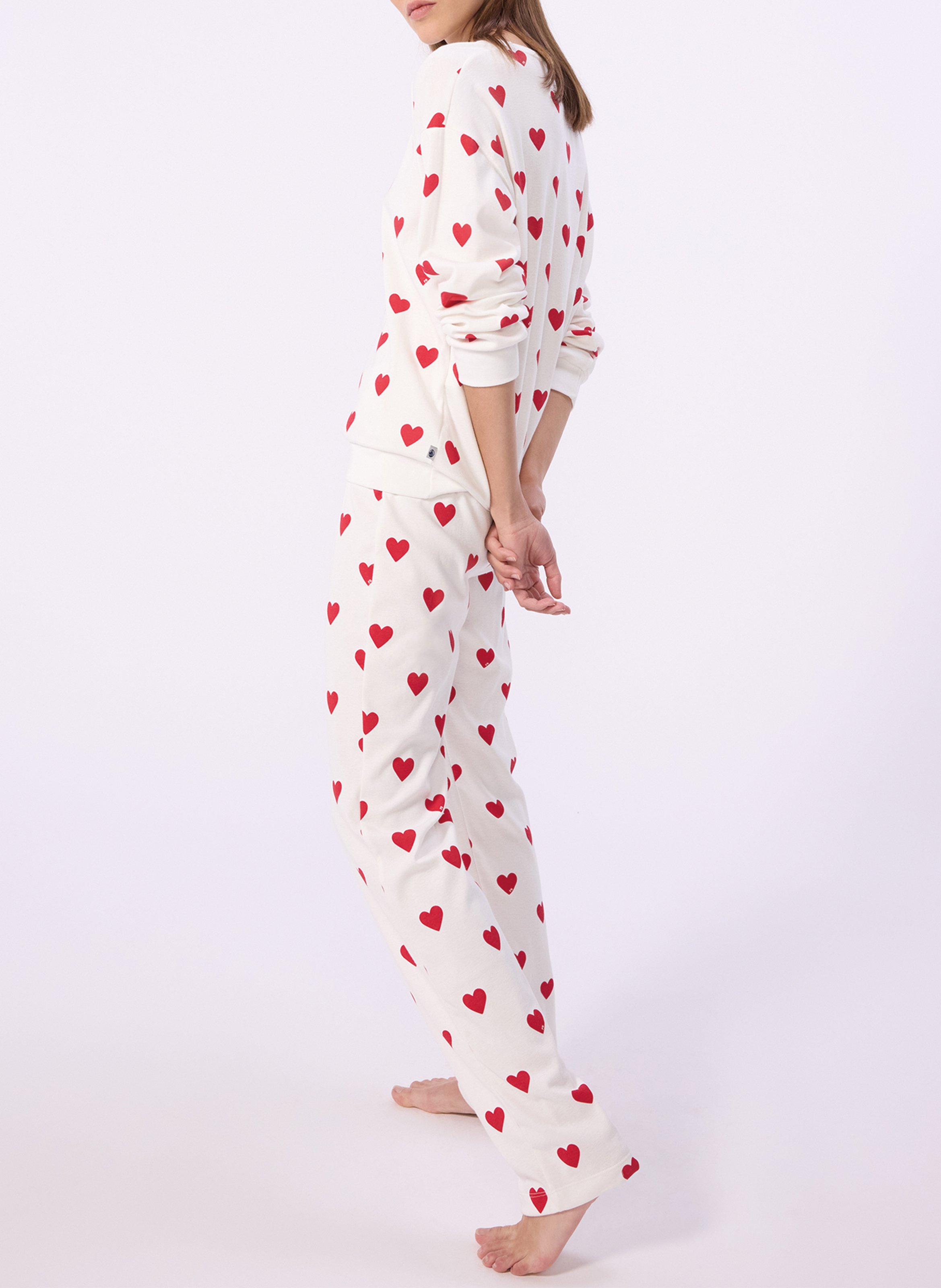 Pyjama imprimé cœur en coton PETIT BATEAU Multicolore